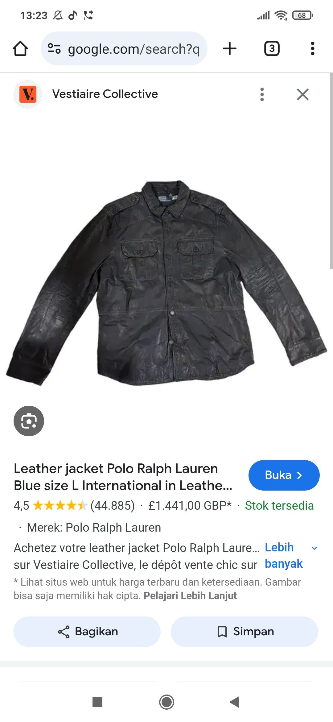 Polo Ralph Lauren × RRL Ralph Lauren POLO RALPH LAUREN LEATHER BLACK SHIRT JACKET Size US L / EU 52-54 / 3 - 21 Thumbnail