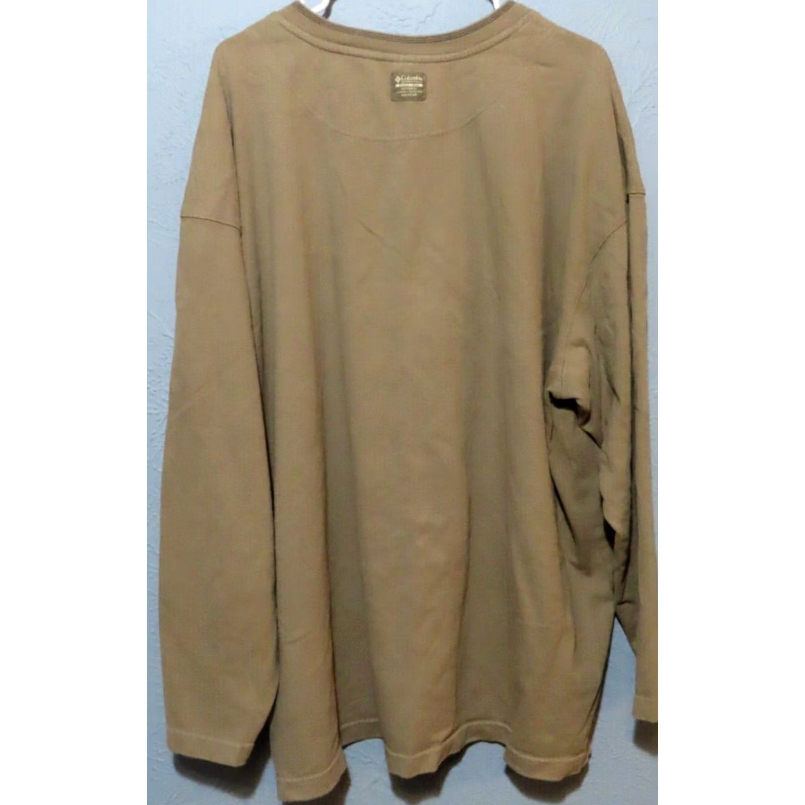 Vintage Columbia Sweatshirt Pullover 4XL Mens Tan Cotton Blend Long Sleeve Solid Regular Size 4XL Men’s Pullover Sweatshirt Size US XXL / EU 58 / 5 - 5 Thumbnail