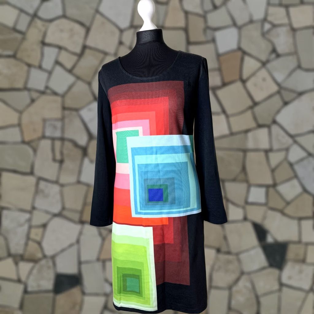 Desigual Desigual Dress Womens XL A-Line Short Multicoloured 37V2143 Black? Size XL / US 12-14 / IT 48-50 - 1 Thumbnail