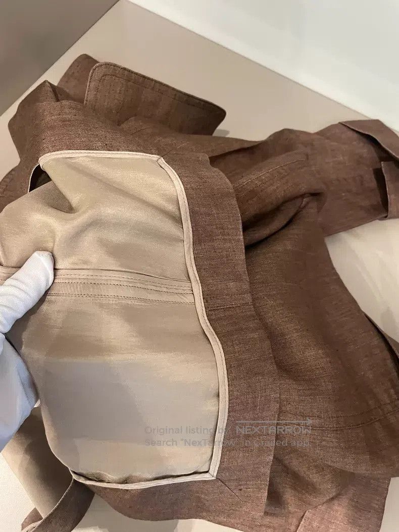 Loro Piana Loro Piana Brown Linen Blazer Size M / US 6-8 / IT 42-44 - 9 Thumbnail