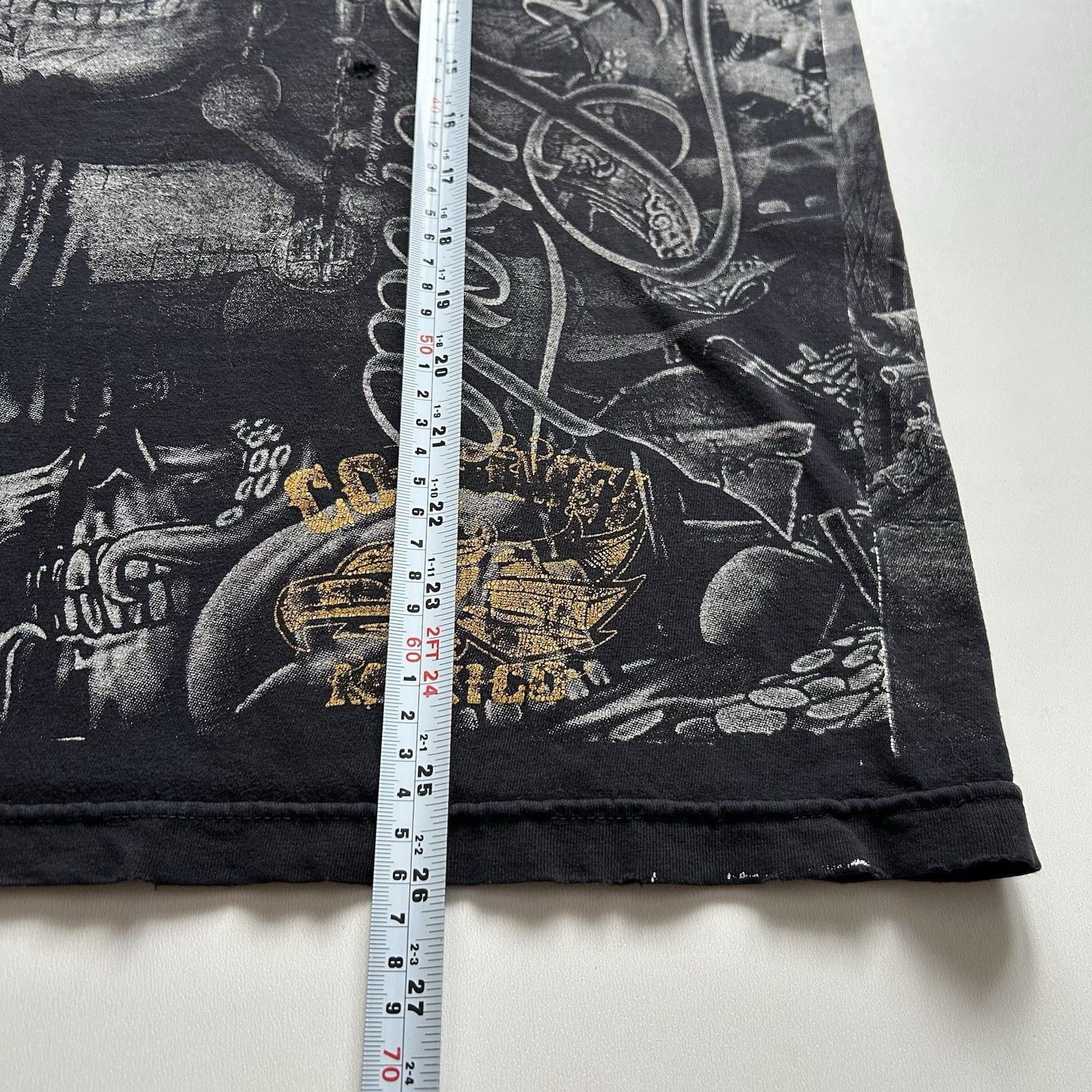Vintage Vintage Y2K Pirate Skull AOP Shirt Large Faded Distressed Size US L / EU 52-54 / 3 - 10 Thumbnail