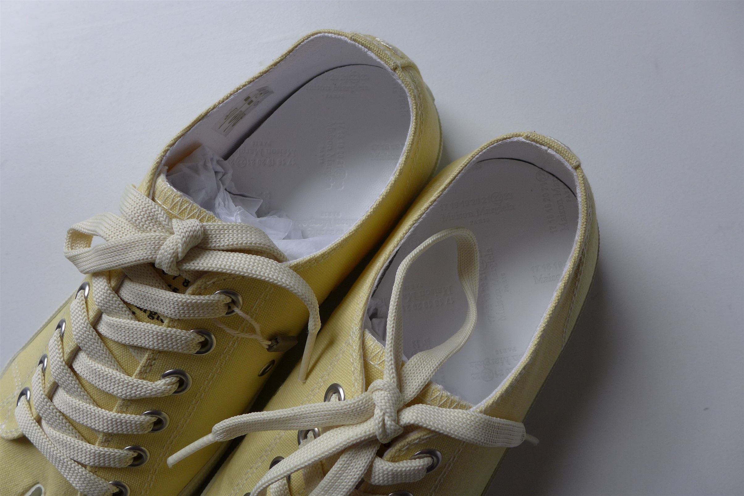 Maison Margiela Margiela Tabi Low Sneakers - Yellow Cotton Canvas Size US 8 / EU 41 - 5 Thumbnail