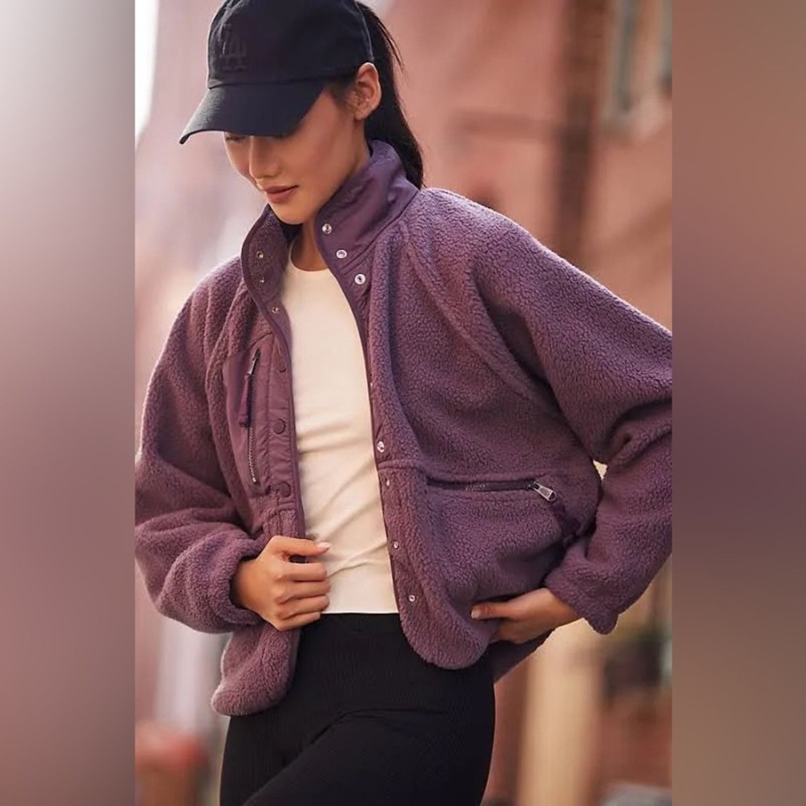 Free People FREE PEOPLE FP Movement Women's Hit the Slopes Jacket Purple Size L / US 10 / IT 46 - 1 Thumbnail