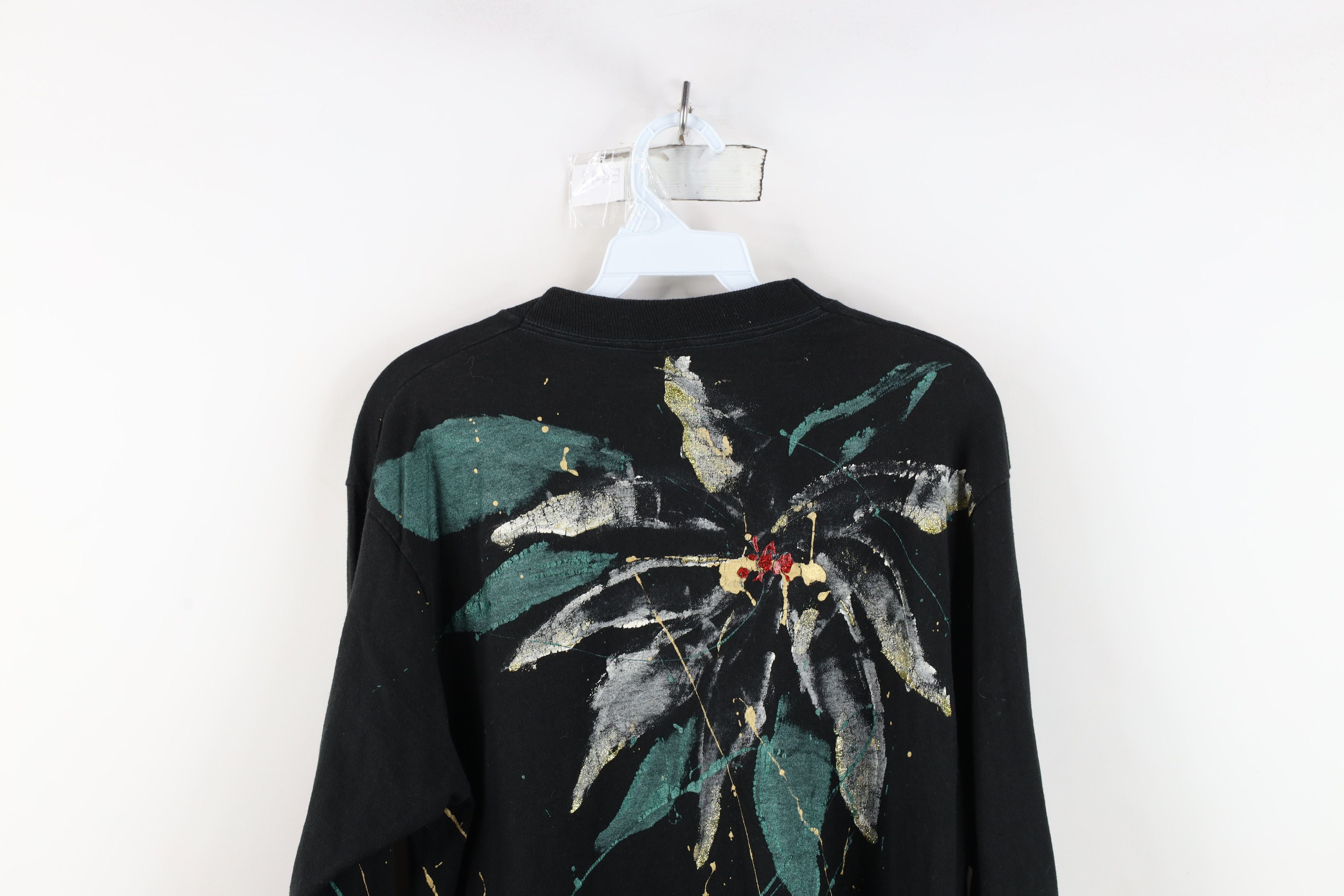 Vintage Vintage 90s Streetwear Flower Long Sleeve T-Shirt USA Size L / US 10 / IT 46 - 14 Thumbnail