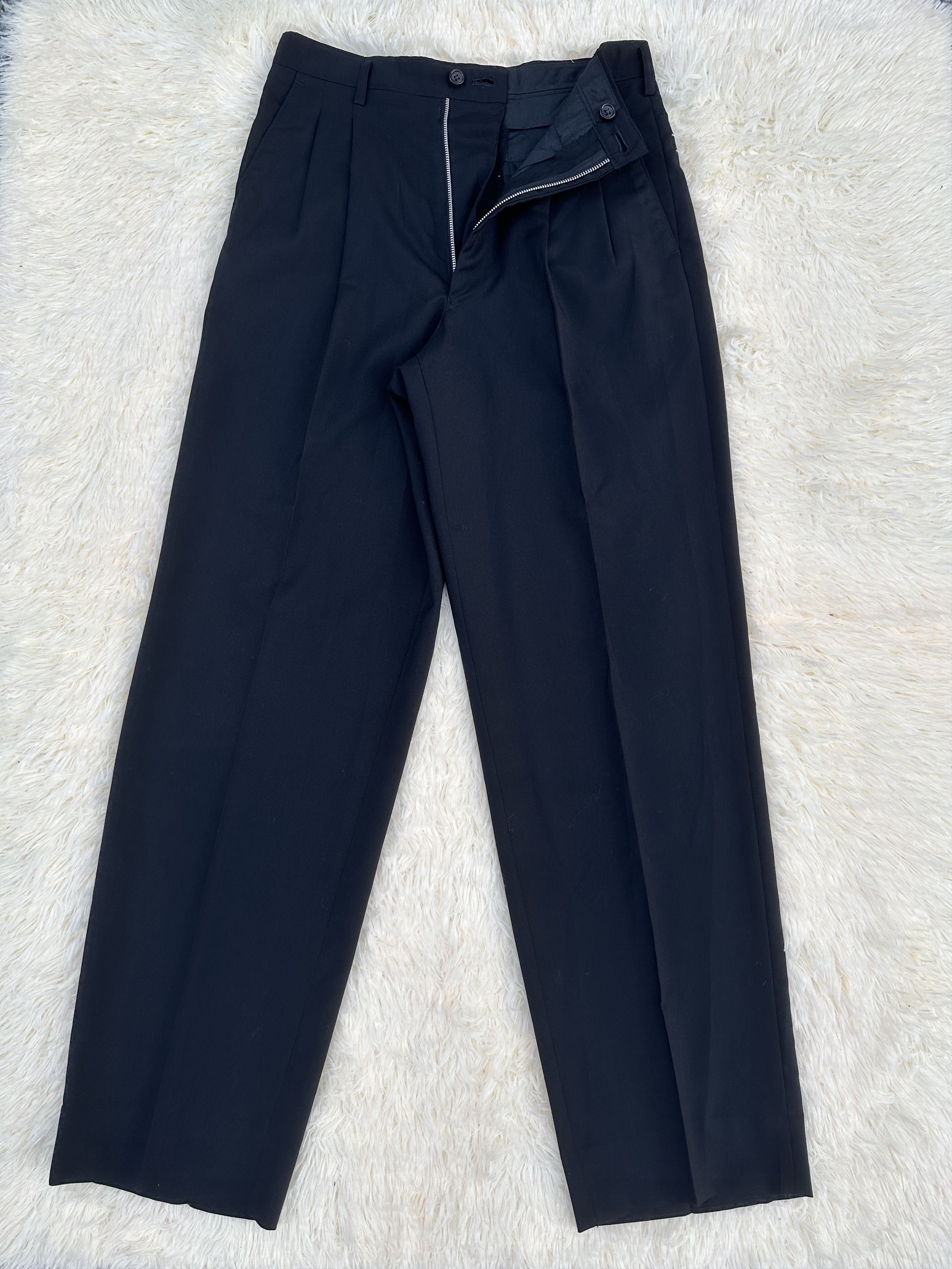 Yohji Yamamoto Vintage 80s Y’s For Men Baggy Black Trouser Pant Size US 28 / EU 44 - 3 Thumbnail