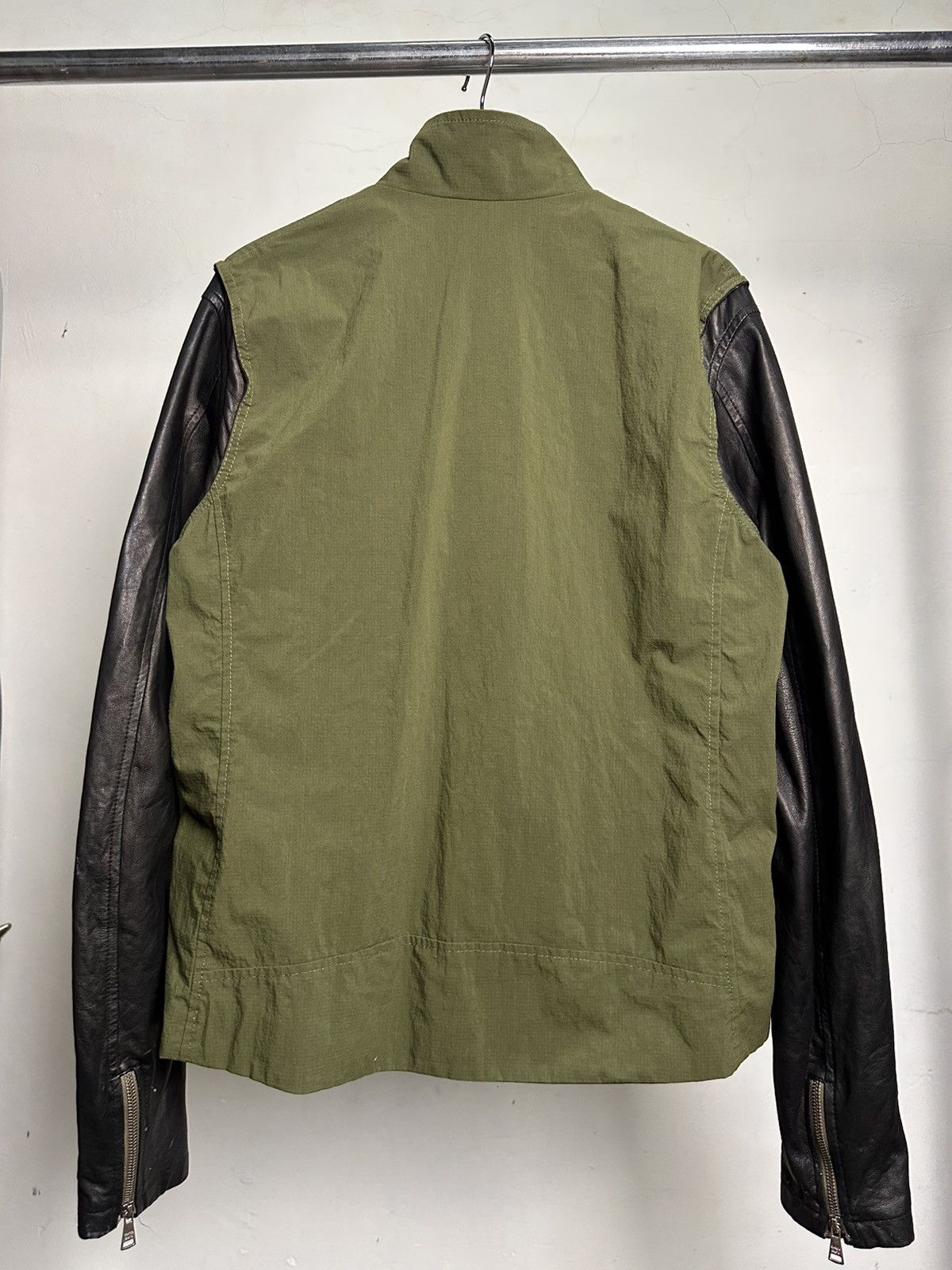 Giorgio Brato Giorgio Brato Ripstop Hybrid Leather Ratti Biker Jacket Size US L / EU 52-54 / 3 - 11 Thumbnail