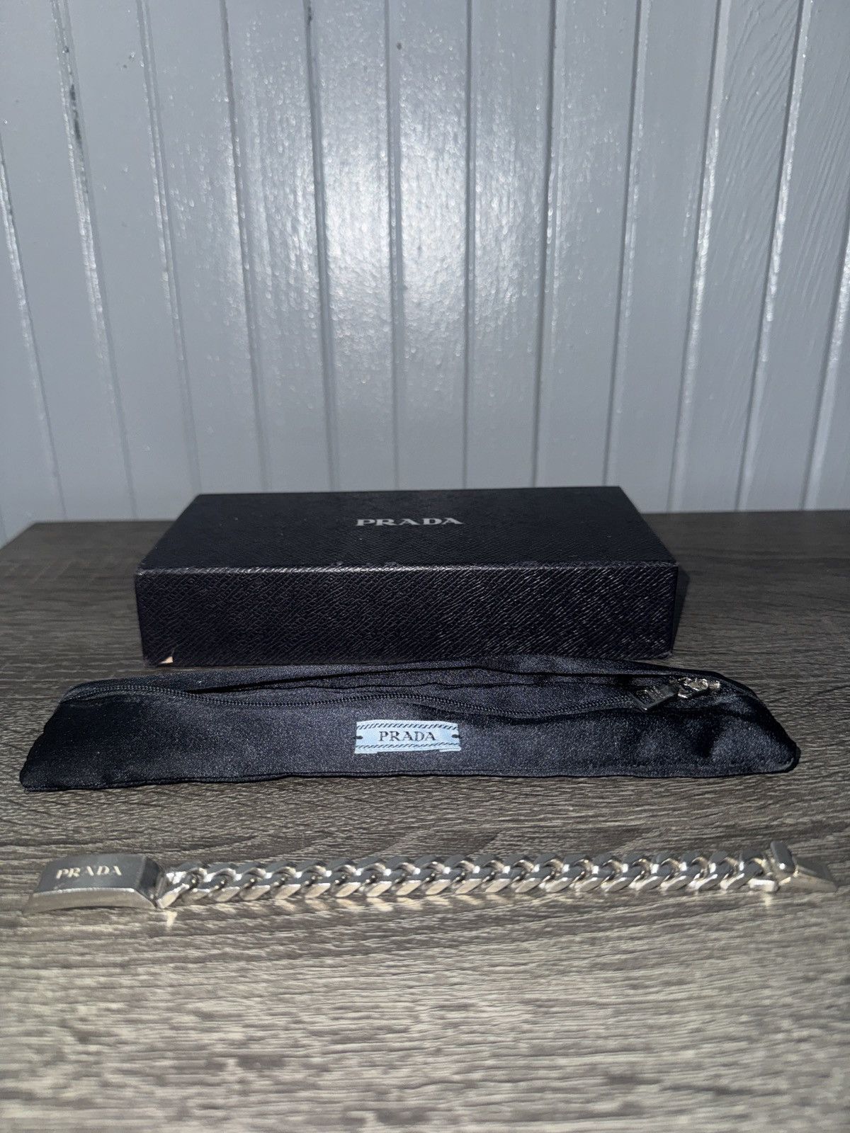 Prada Prada Logo Curb Chain Bracelet Ag925 Sterling Silver Size S Size ONE SIZE - 2 Thumbnail