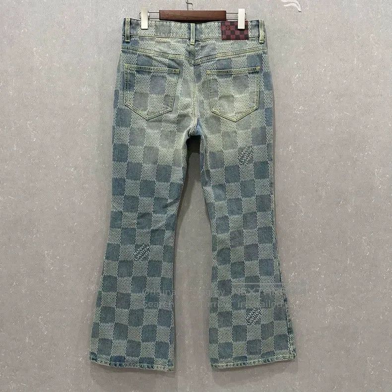 Louis Vuitton Louis Vuitton Fei Dong Checkerboard Jeans Size US 32 / EU 48 - 2 Thumbnail