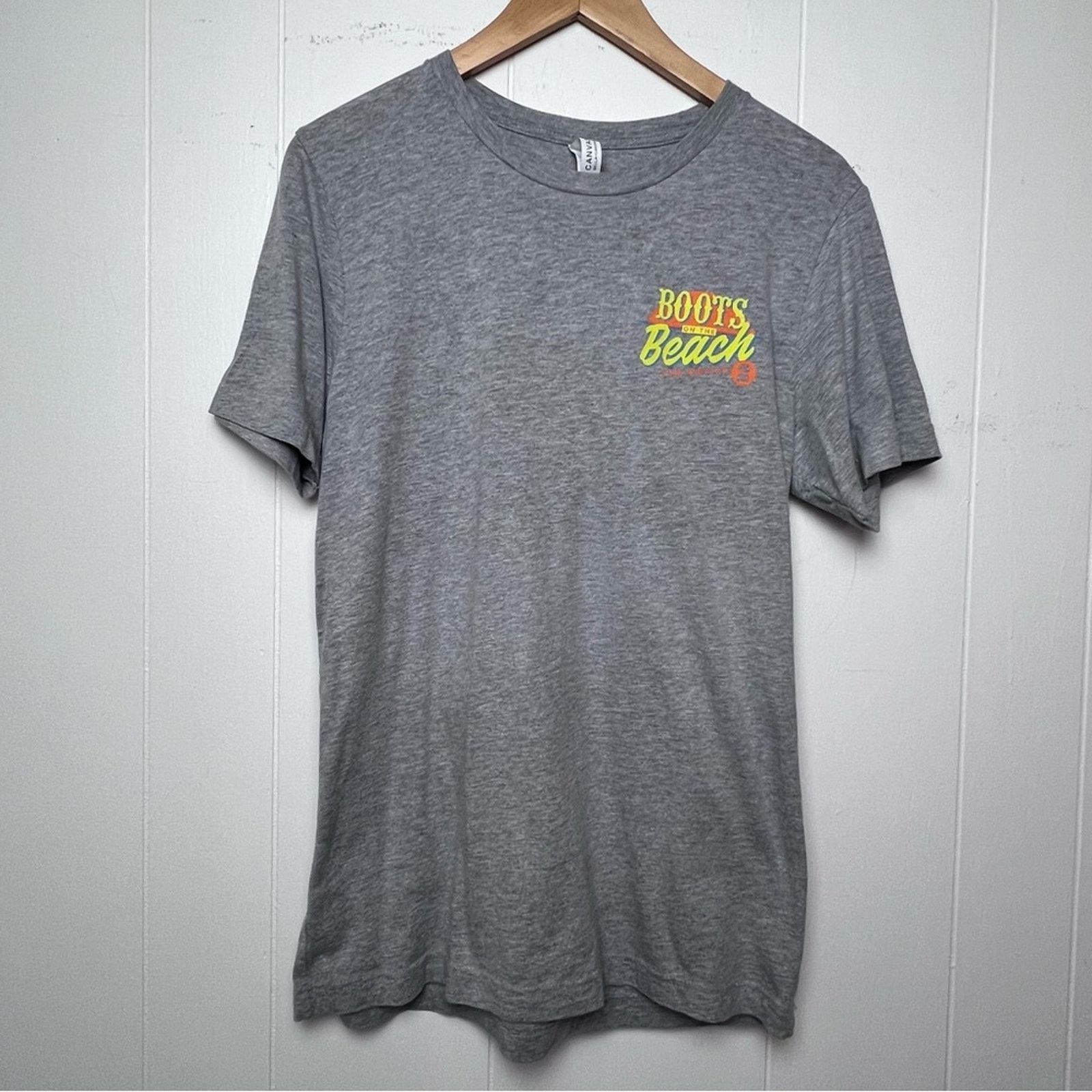 Canvas Canvas Grey Boots on the Beach Grey Tee Shirt Size Medium Size M / US 6-8 / IT 42-44 - 5 Thumbnail