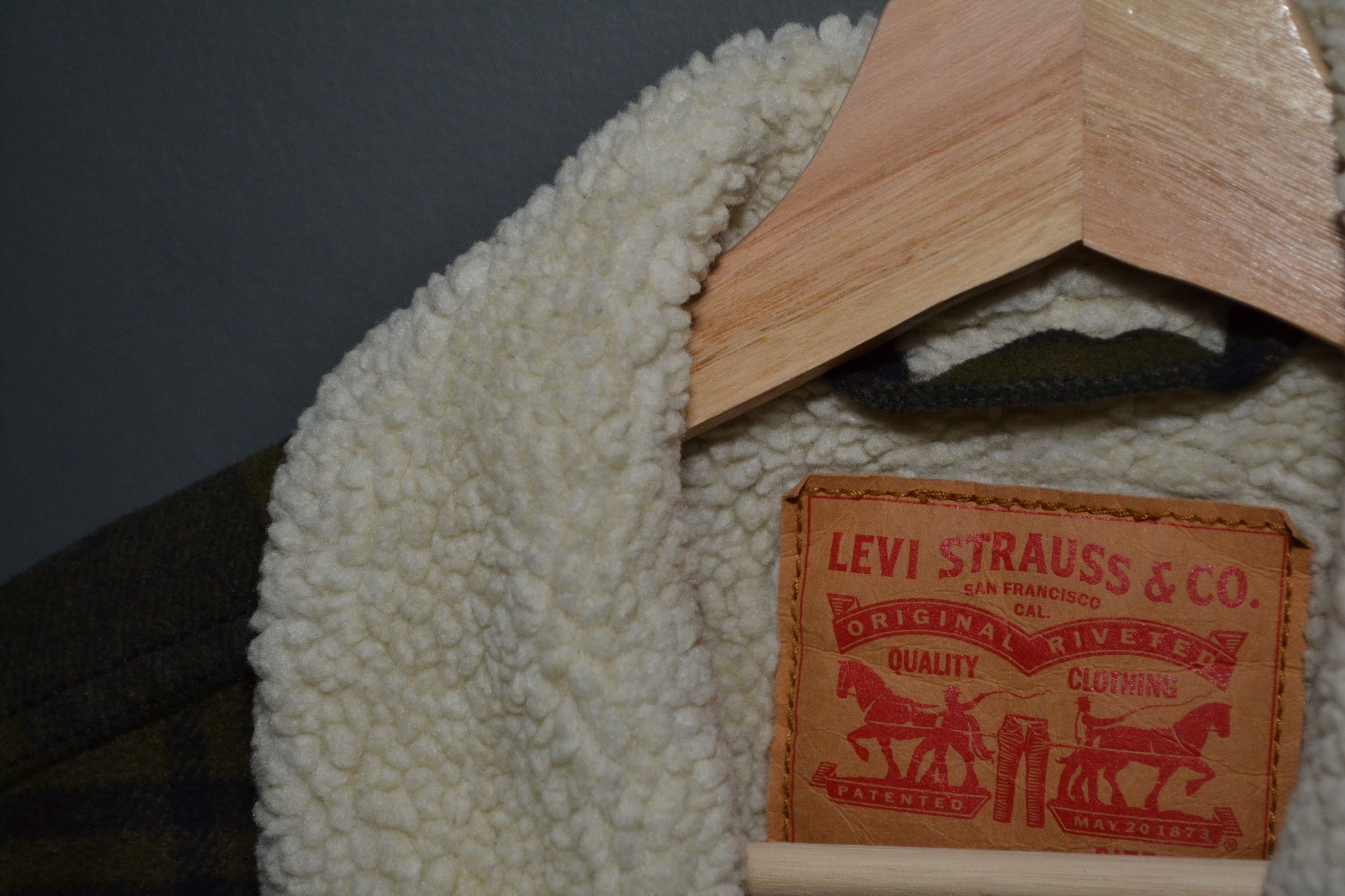 Levi's Levi's Sherpa Trucker Jacket Green Small Check Size US S / EU 44-46 / 1 - 6 Thumbnail