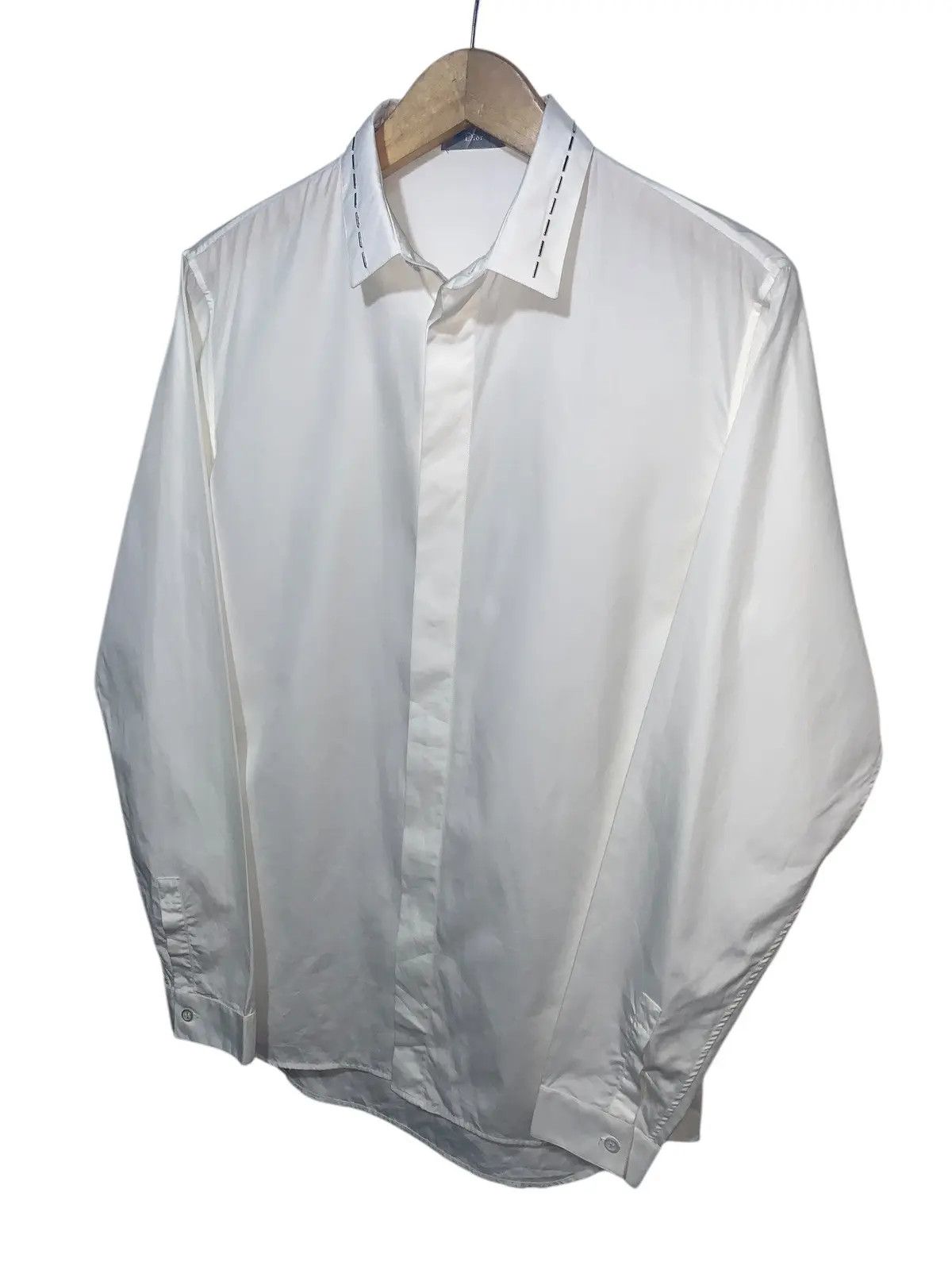 Dior Dior Runaway Fw17 Embroidery metal collar hiddenbutton shirt Size US M / EU 48-50 / 2 - 3 Thumbnail