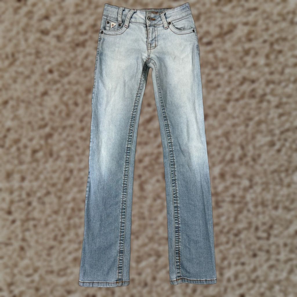 American Eagle Outfitters VINTAGE American Eagle Outfitters Jeans Womens 3 Blue Denim Light Wash Straight Cotton Low 23x31 Women's Jeans Size 26" / US 2 / IT 38 - 1 Thumbnail