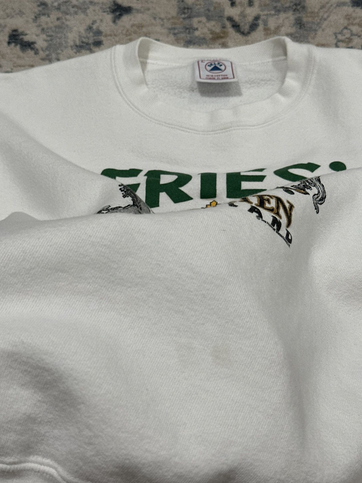Delta Vintage 90s German Beer Crewneck Fries BiergartenDeutschland Size US L / EU 52-54 / 3 - 9 Thumbnail