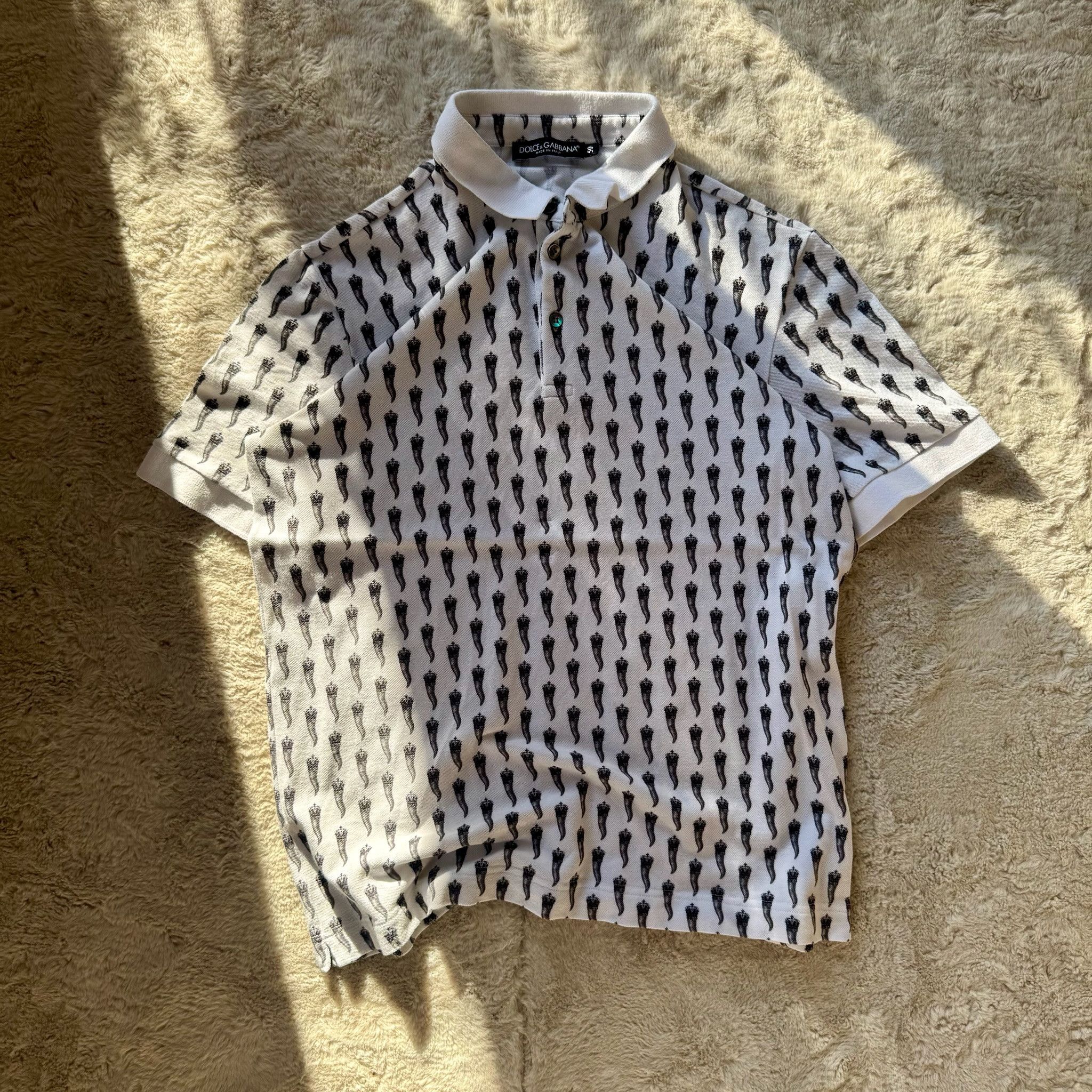 Dolce & Gabbana Figure Print Polo – Size 50 (M)