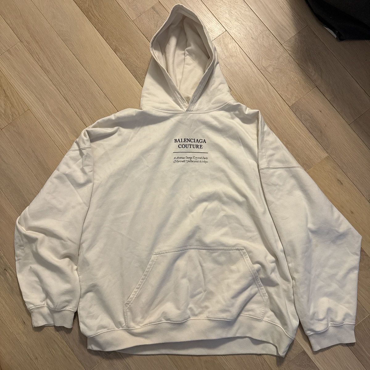 Balenciaga White Balenciaga Hoodie Size US L / EU 52-54 / 3 - 1 Thumbnail