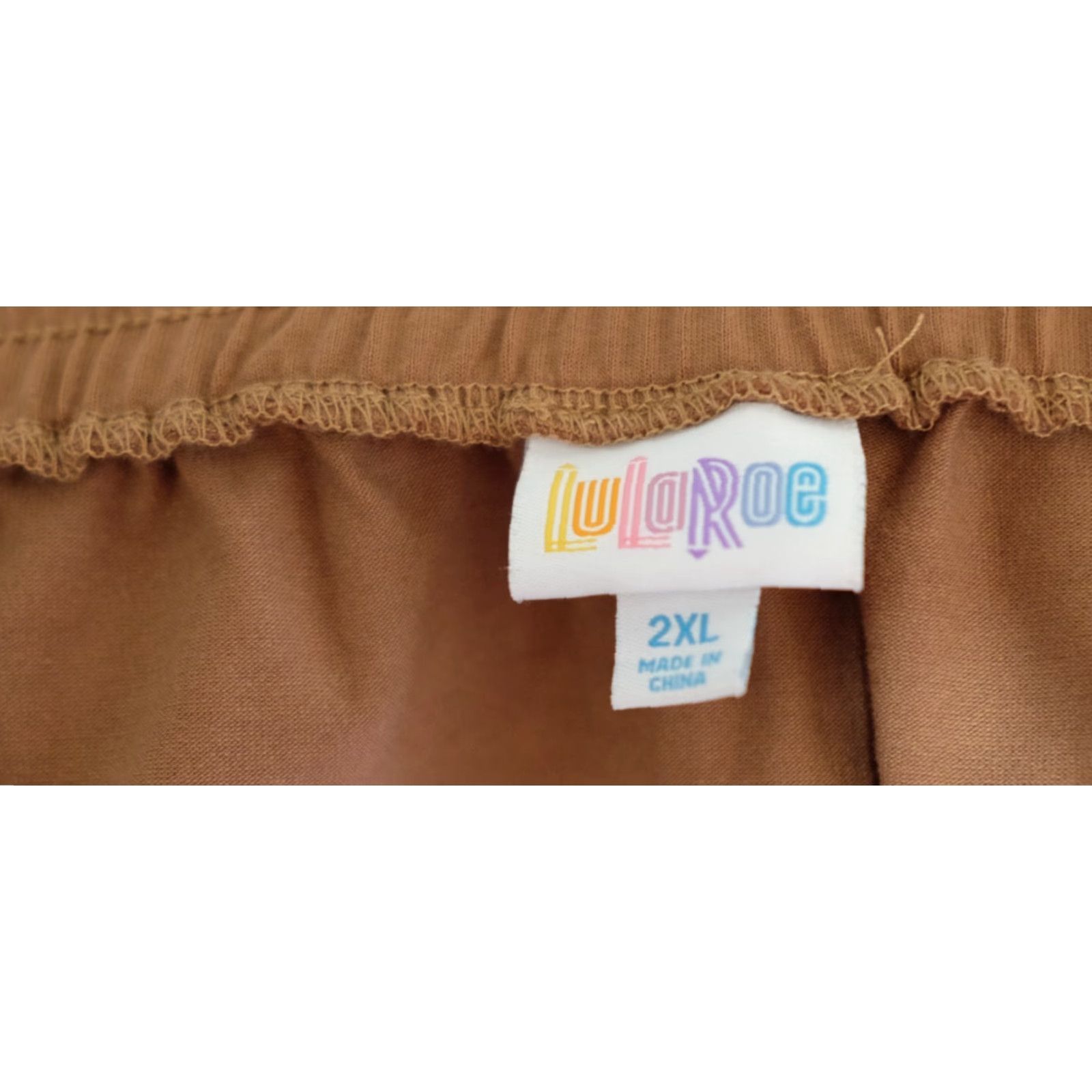 Vintage Nwot! LuLaRoe Midi Skirt Elastic Waist Button Front Brown Women's 2XL #H88-28 Size 40" / US 18 - 7 Thumbnail