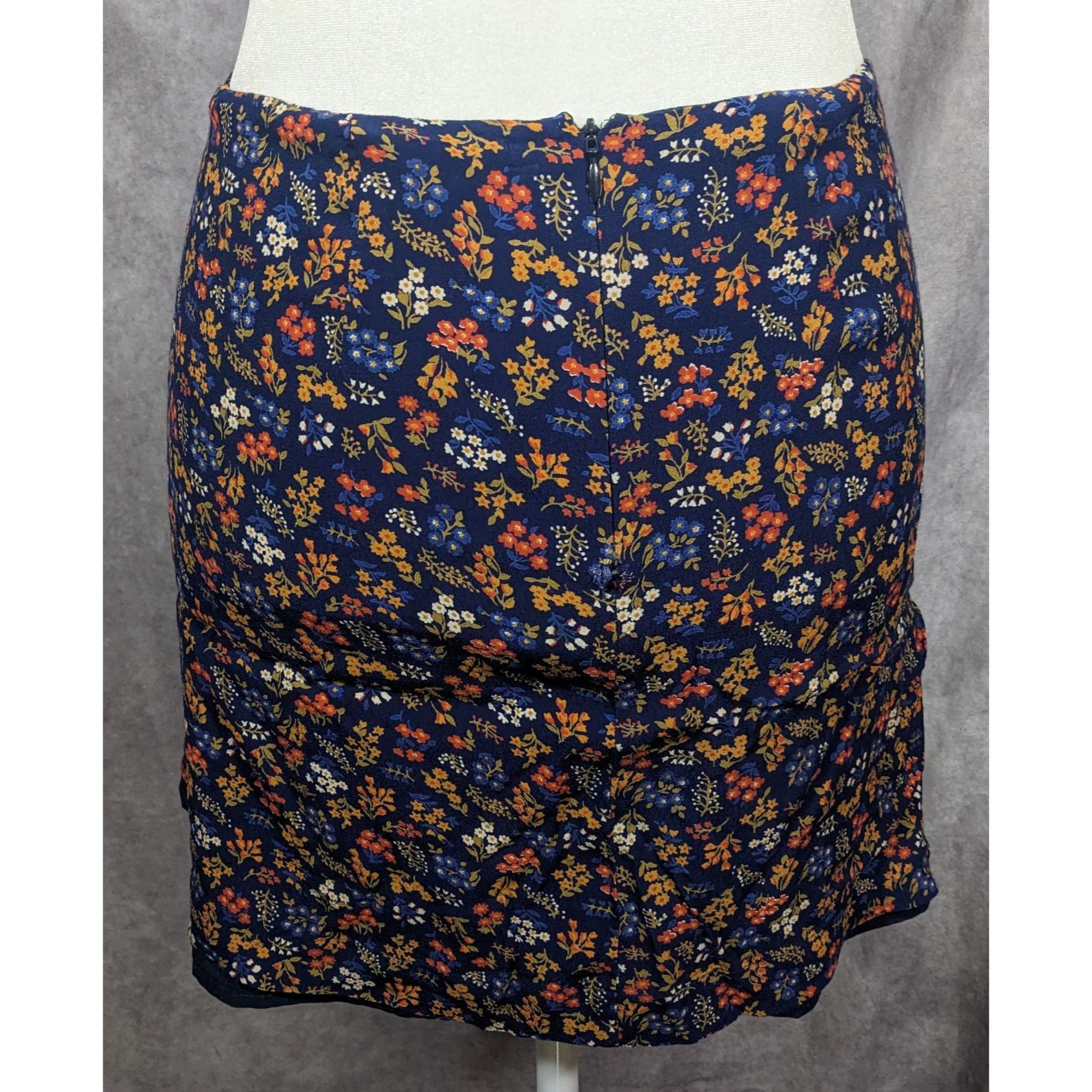 Madewell Madewell Blue Floral Cottagecore A-Line Mini Skirt Size 26" / US 2 / IT 38 - 12 Thumbnail
