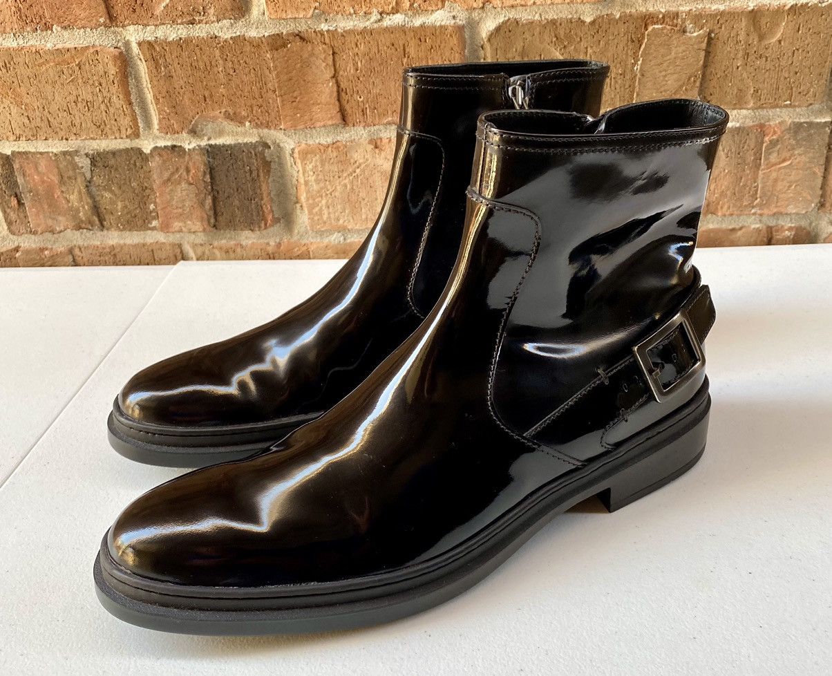 Tod's Tod’s 🇮🇹 blk naplak leather spencer motorcycle boots 11 NEW Size US 11 / EU 44 - 1 Thumbnail