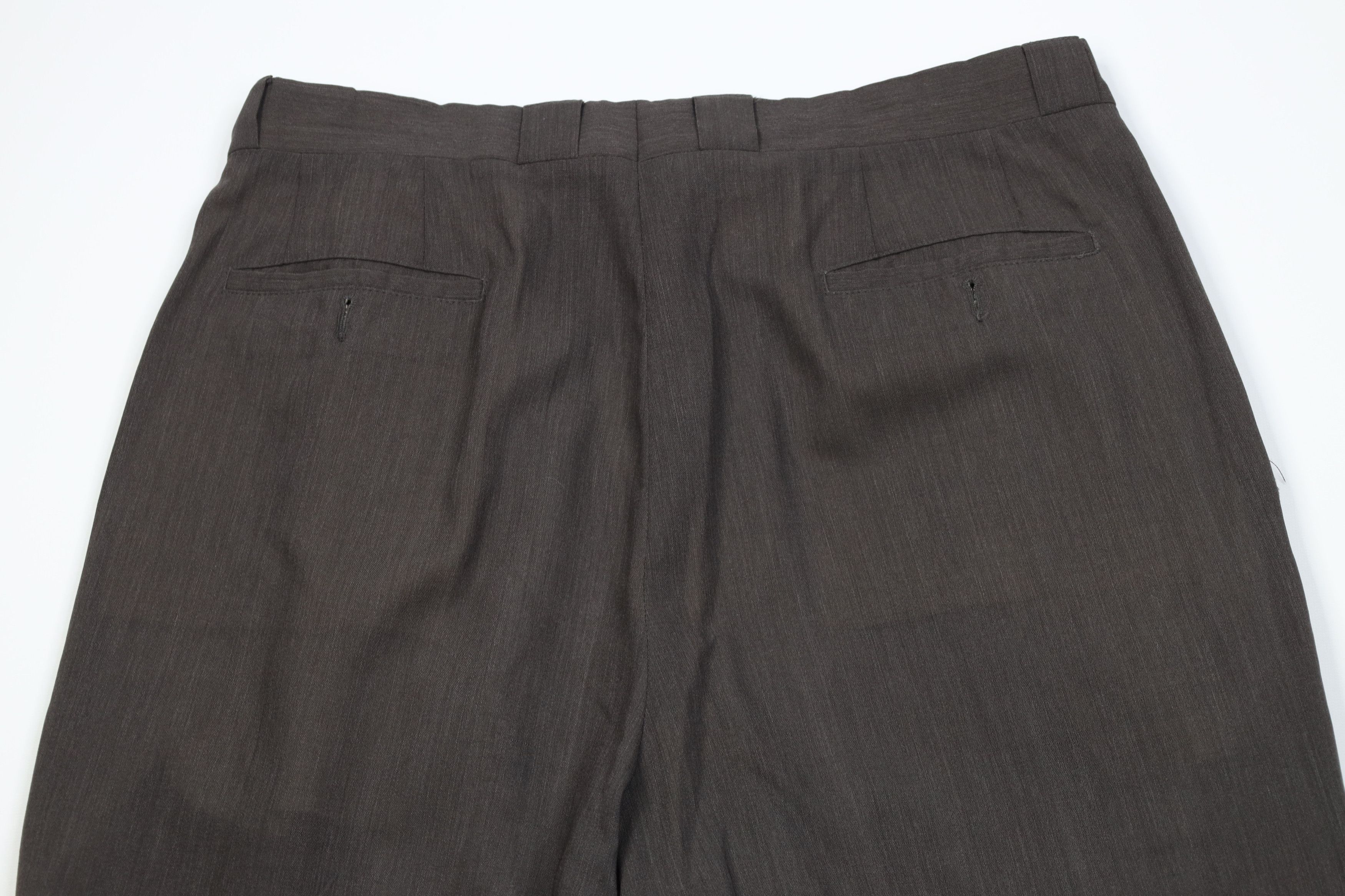 Giorgio Armani Vintage 80s 90s Giorgio Armani Wool Wide Leg Chino Pants Size US 34 / EU 50 - 13 Thumbnail
