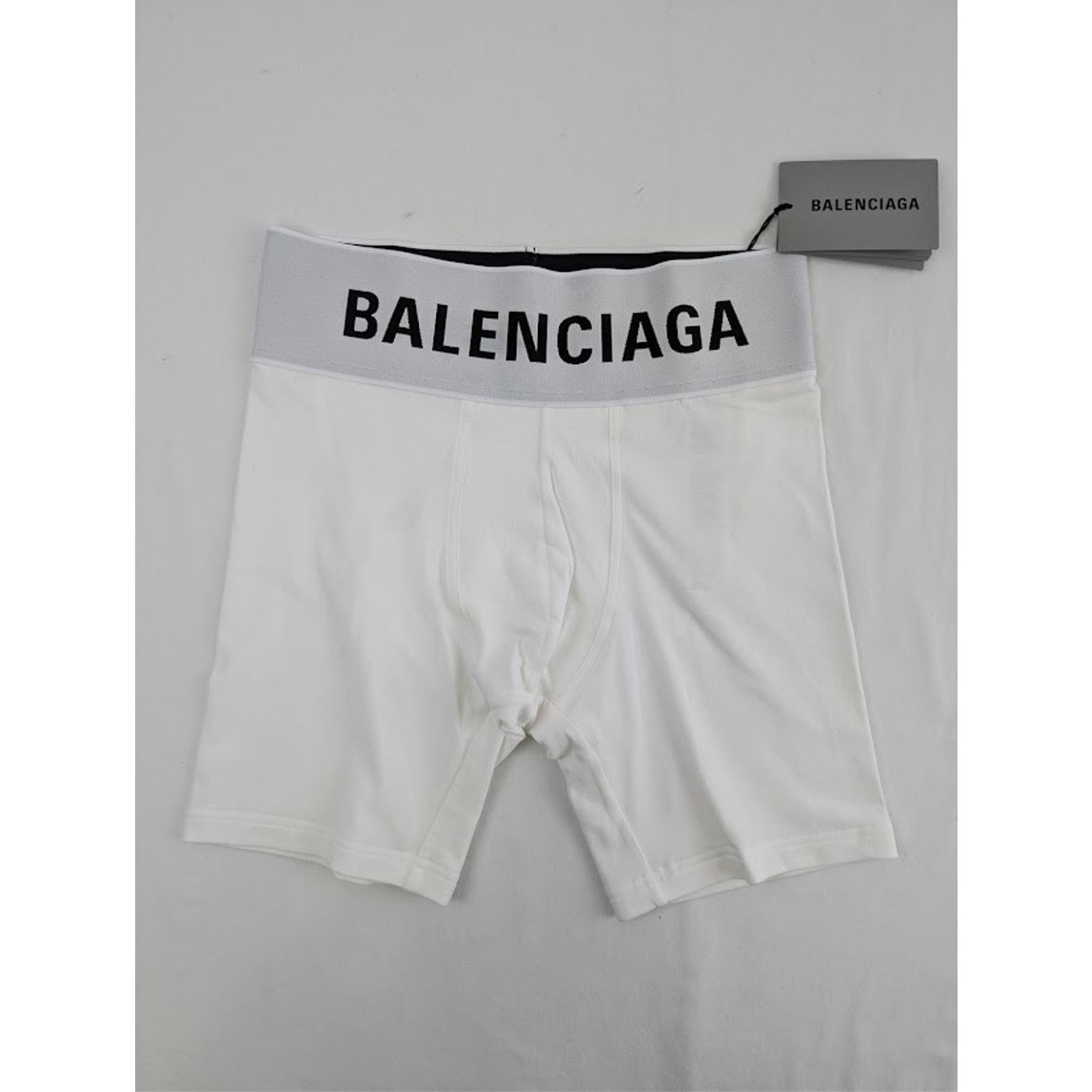 Balenciaga o1rshd1 Q:2 / Size: M / Midway Boxer Brief Shorts in White Size US 32 / EU 48 - 1 Thumbnail