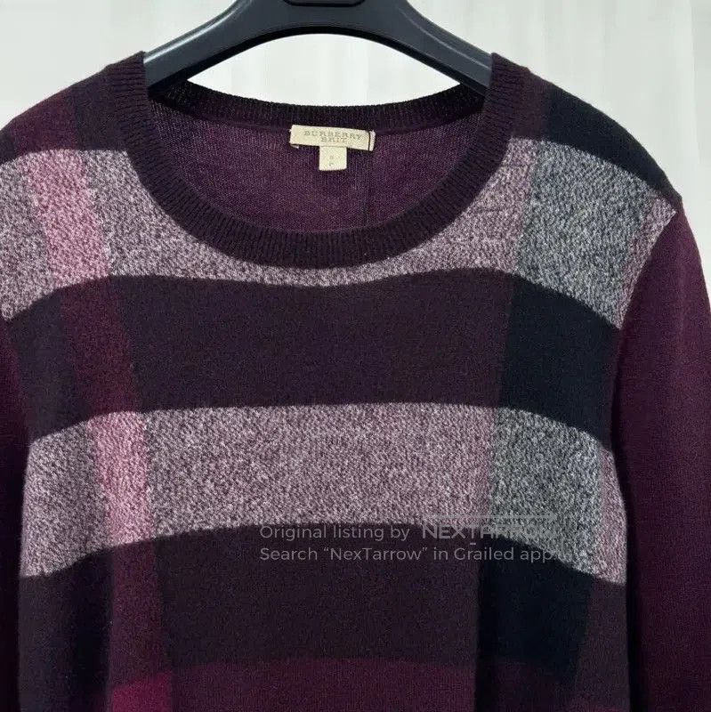 Burberry Burberry Men's Wine Red Logo Knit Sweater. Size US S / EU 44-46 / 1 - 3 Thumbnail