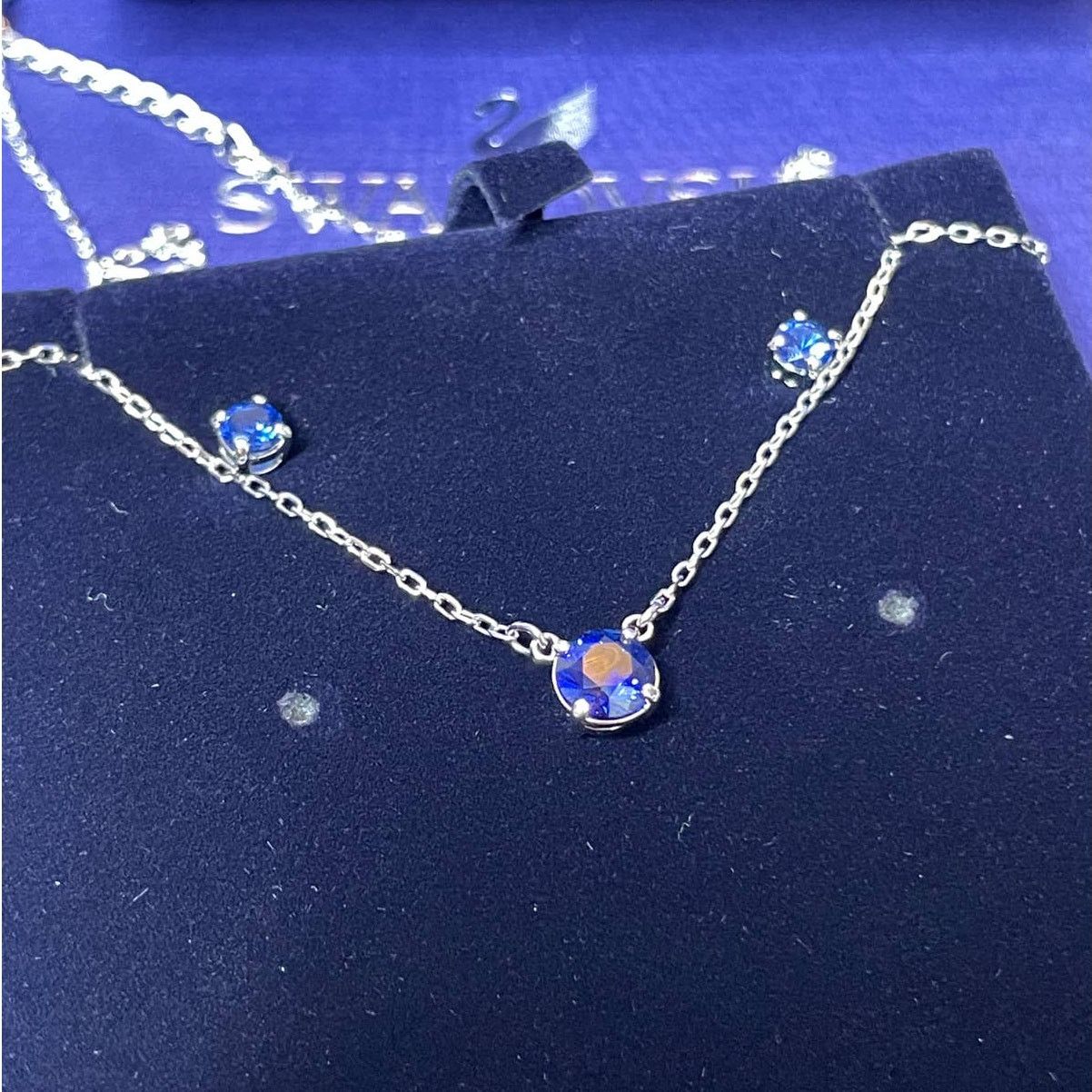 Swarovski Swarovski Attract set Round, Blue Necklace and Earrings Size ONE SIZE - 2 Thumbnail