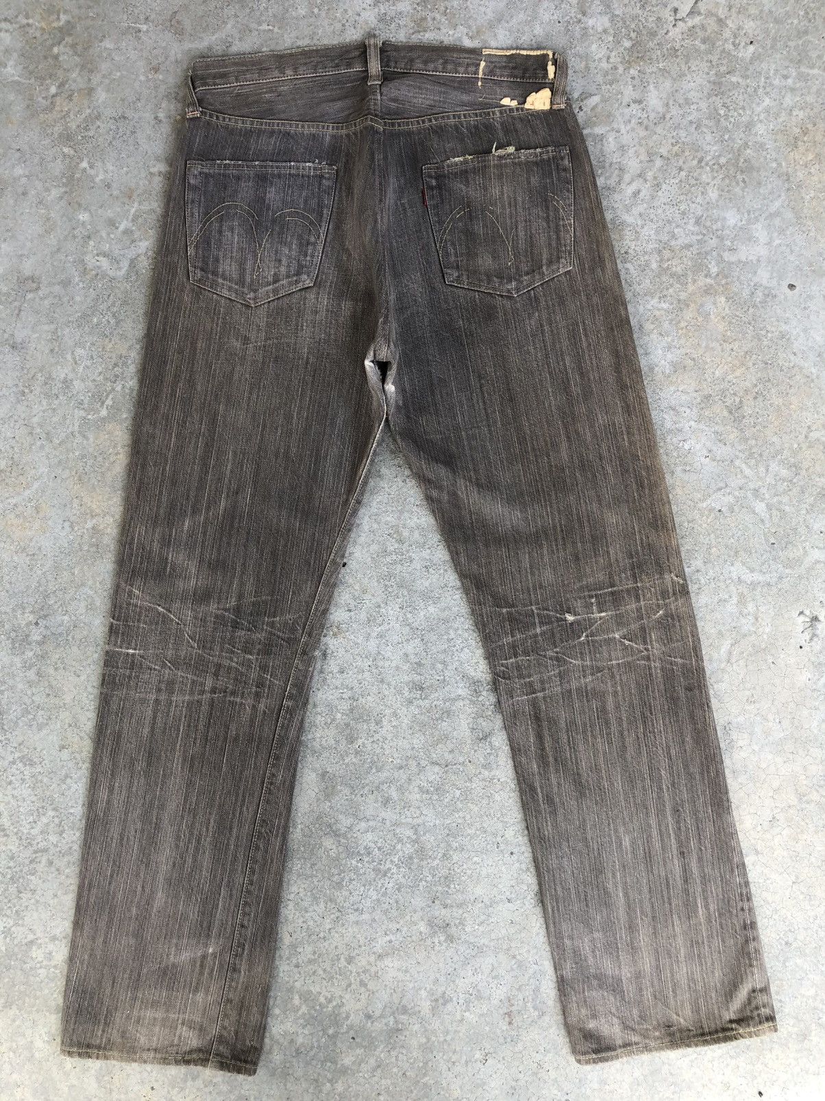 Sugar Cane Vintage Sugarcane Selvedge Denim Distressed Denim Size US 33 - 2 Thumbnail