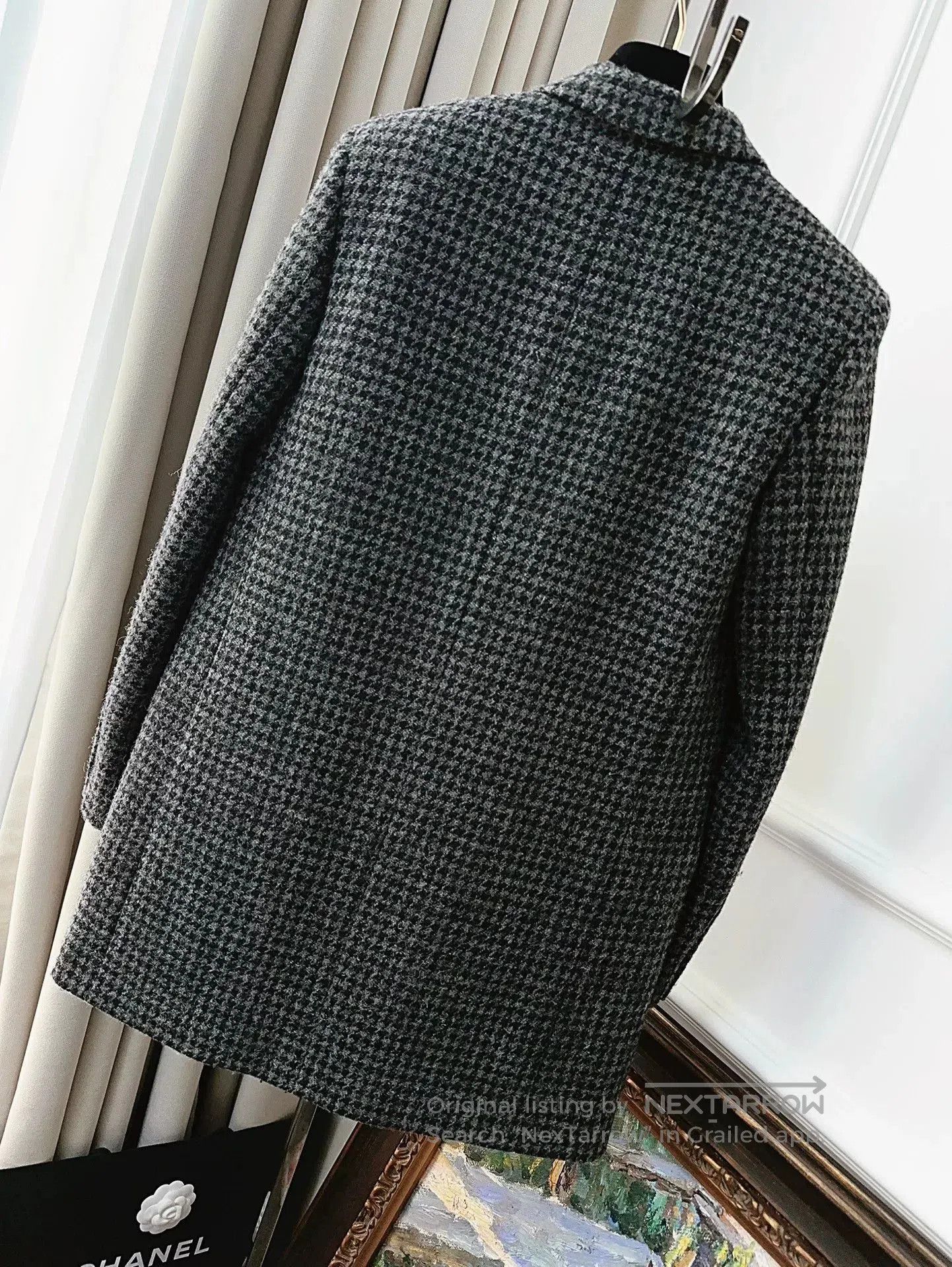 Saint Laurent Paris Saint Laurent Houndstooth Wool Blazer. Size XS / US 0-2 / IT 36-38 - 2 Thumbnail