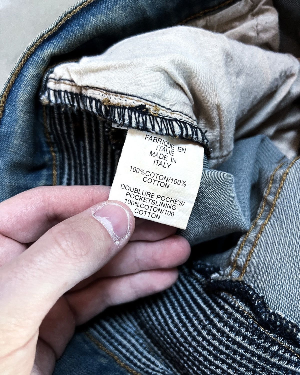 Balmain S/S14 REINFORCED BIKER DENIM Size US 31 - 9 Thumbnail