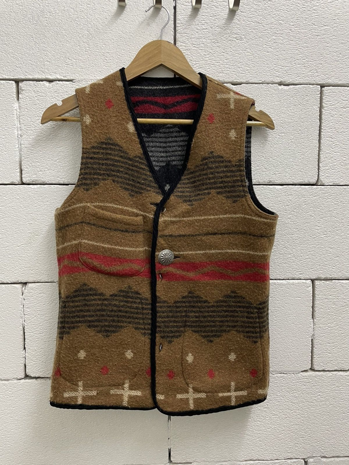 Beams Plus Beams+ x Saltwater Cowboy Reversible Wool Vest Size US M / EU 48-50 / 2 - 7 Thumbnail