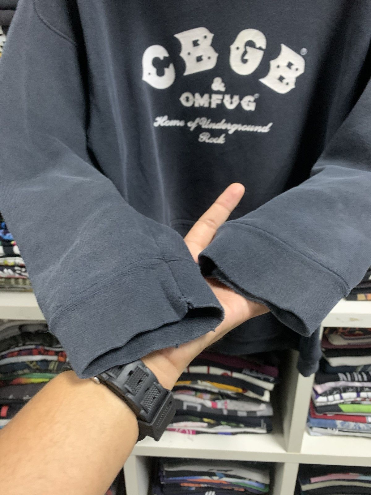 Band Tees × Vintage Vintage 90’s CBGB & OMFUG hoodie Size US M / EU 48-50 / 2 - 6 Thumbnail