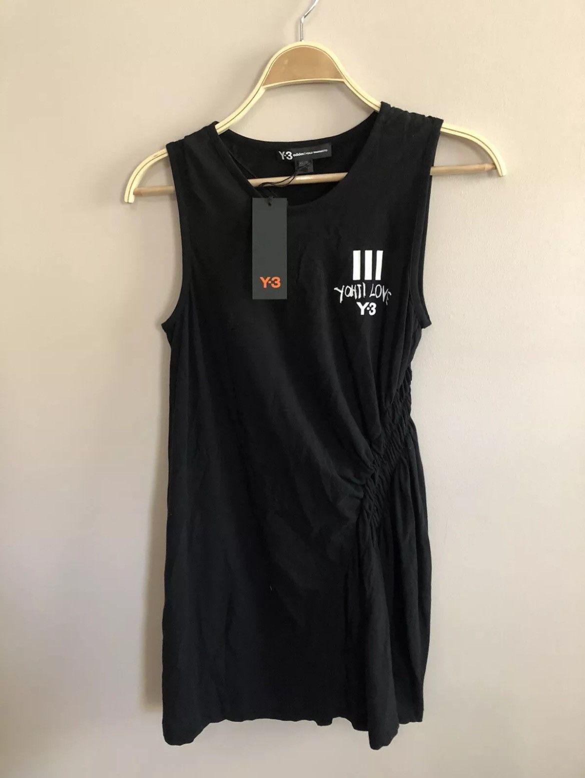 Adidas ADIDAS Y-3 Love Tank Gathered Long Tank Top Size XS / US 0-2 / IT 36-38 - 4 Thumbnail
