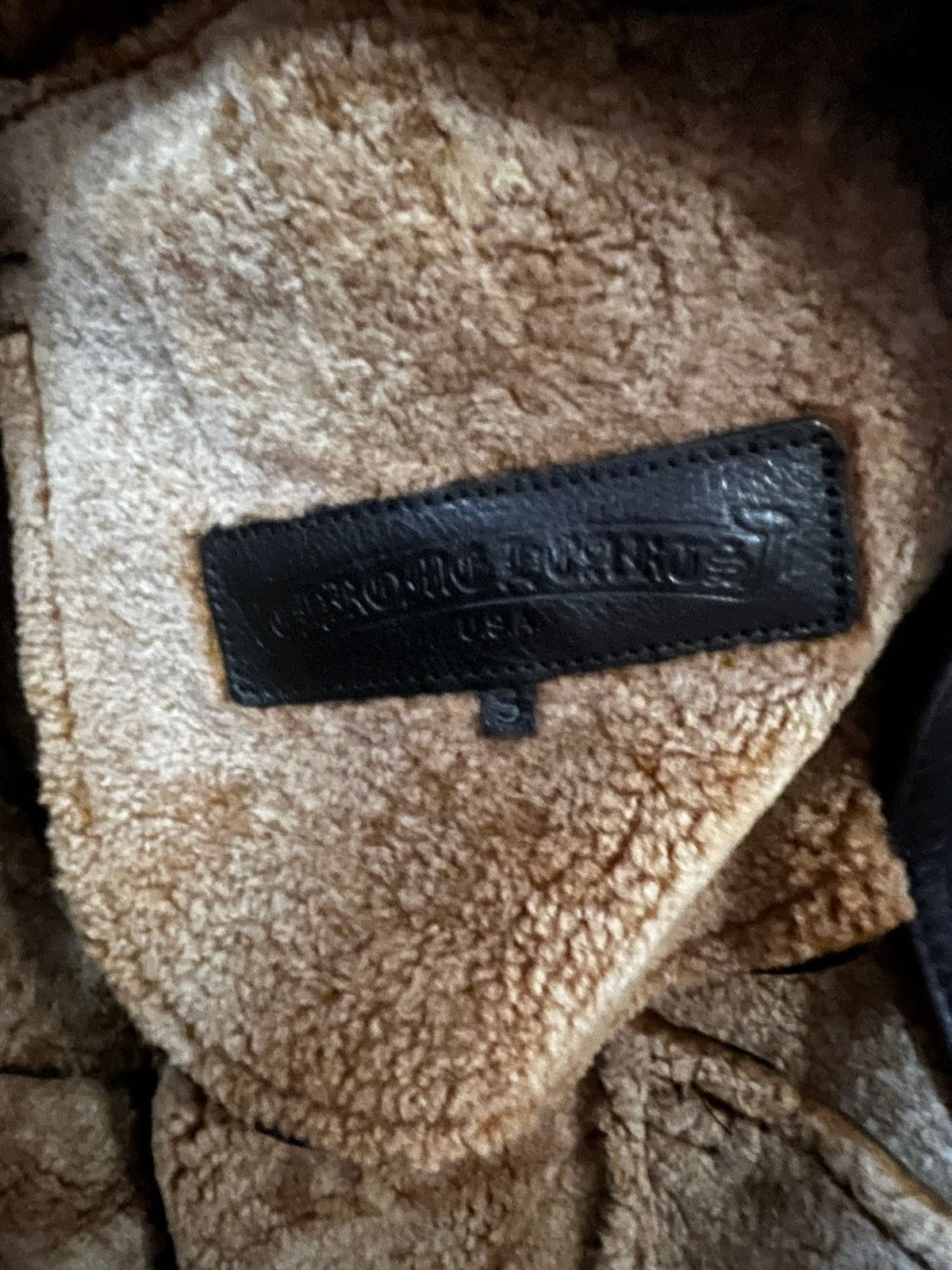 Chrome Hearts Brown Shearling Leather Flight Jacket Size US S / EU 44-46 / 1 - 11 Thumbnail