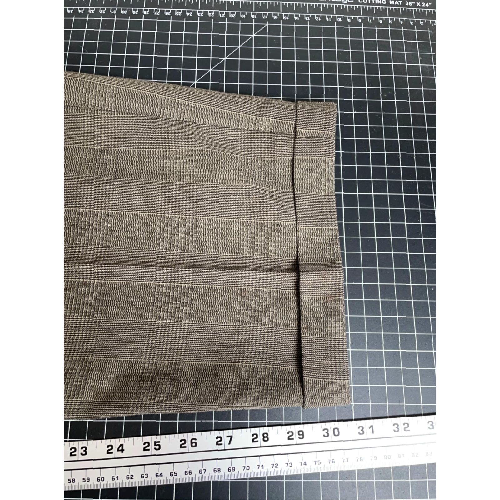 Vintage Vintage Wool Pleated Trousers Men's 37 x 30 Green Check Cuffed Italian Made Pants Size US 37 - 6 Thumbnail