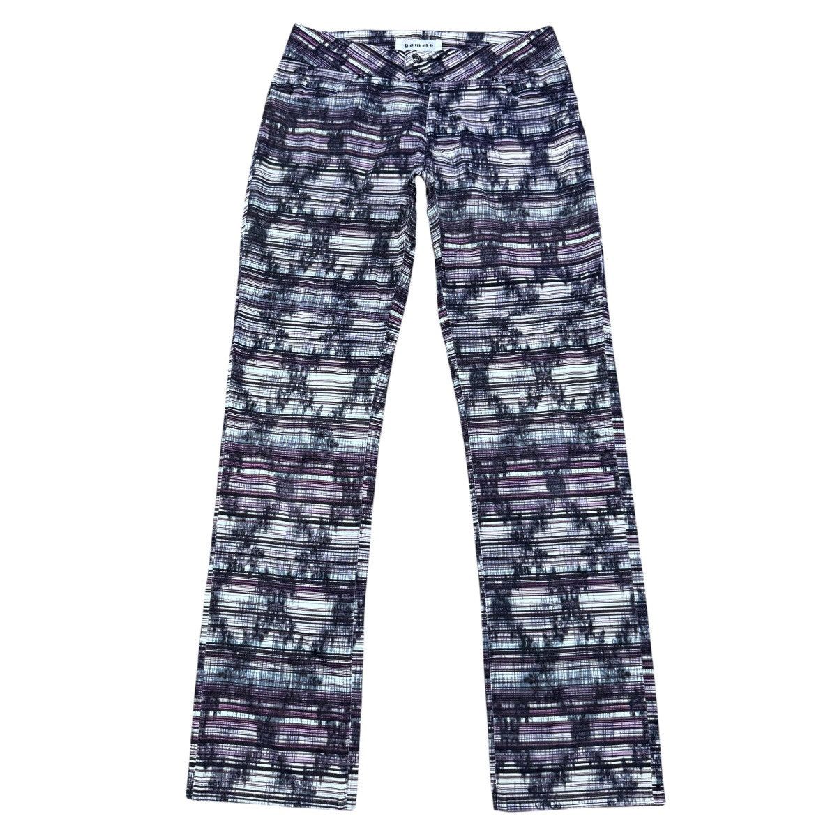 gomme Gomme By Maki Hiroshige Horizontal Striped Trouser Pants Size 30" / US 8 / IT 44 - 1 Thumbnail