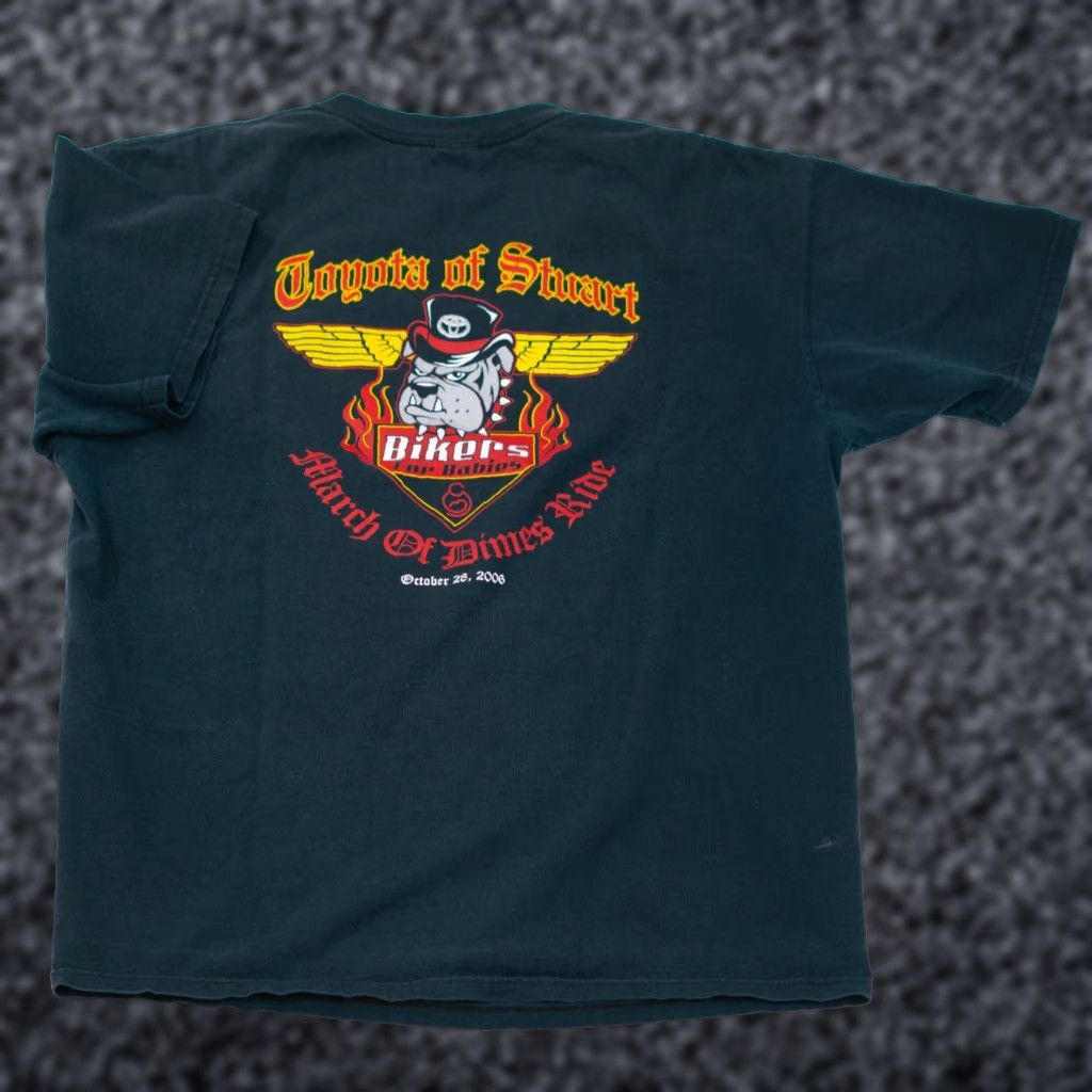 Anvil VINTAGE Toyota T-Shirt XL Bulldogs JDM Black 90s 2006 March of Dimes Nike? Size US XL / EU 56 / 4 - 1 Thumbnail