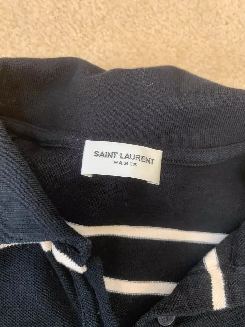 Saint Laurent Paris saint Laurent parisStriped Cropped Polo Shirt 2503-Nextarr Size US M / EU 48-50 / 2 - 2 Thumbnail