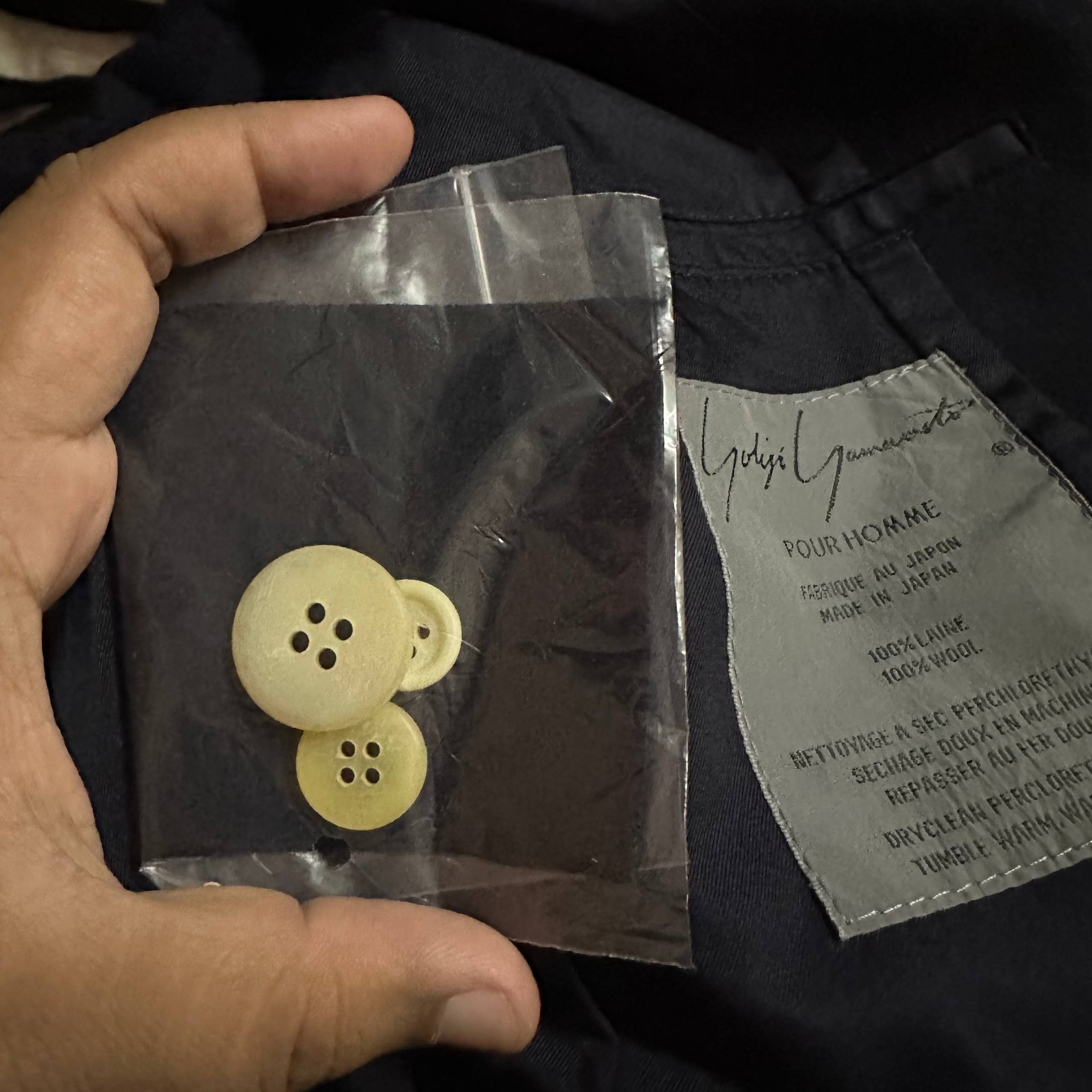 Yohji Yamamoto Vintage Yohji Yamamoto Pour Homme Double Breasted Jacket Size US L / EU 52-54 / 3 - 12 Thumbnail