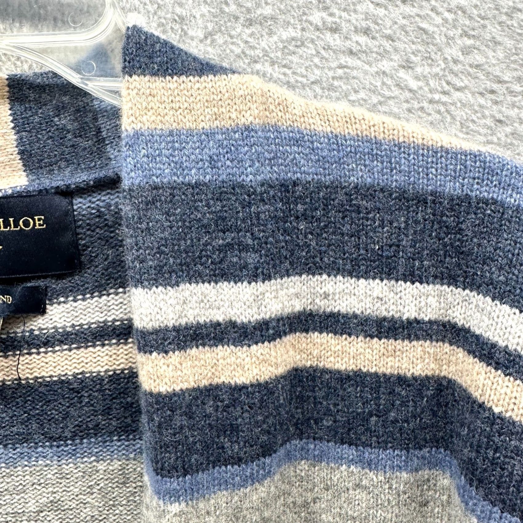 Vintage Paul Costelloe Cardigan Womens XL Blue 100% Wool Open Knit Sweater Shirt Knit Cardigan Womens UK 18 Blue 100% Wool Open Sweater Size XL / US 12-14 / IT 48-50 - 4 Thumbnail