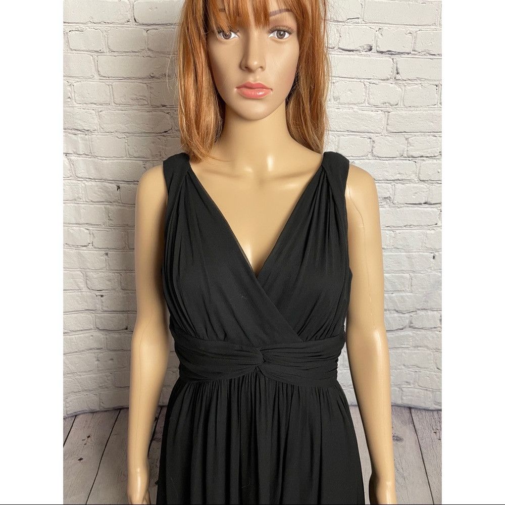 Donna Morgan Donna Morgan Julie Twist-Waist Black Silk Chiffon Gown Even Size M / US 6-8 / IT 42-44 - 5 Thumbnail