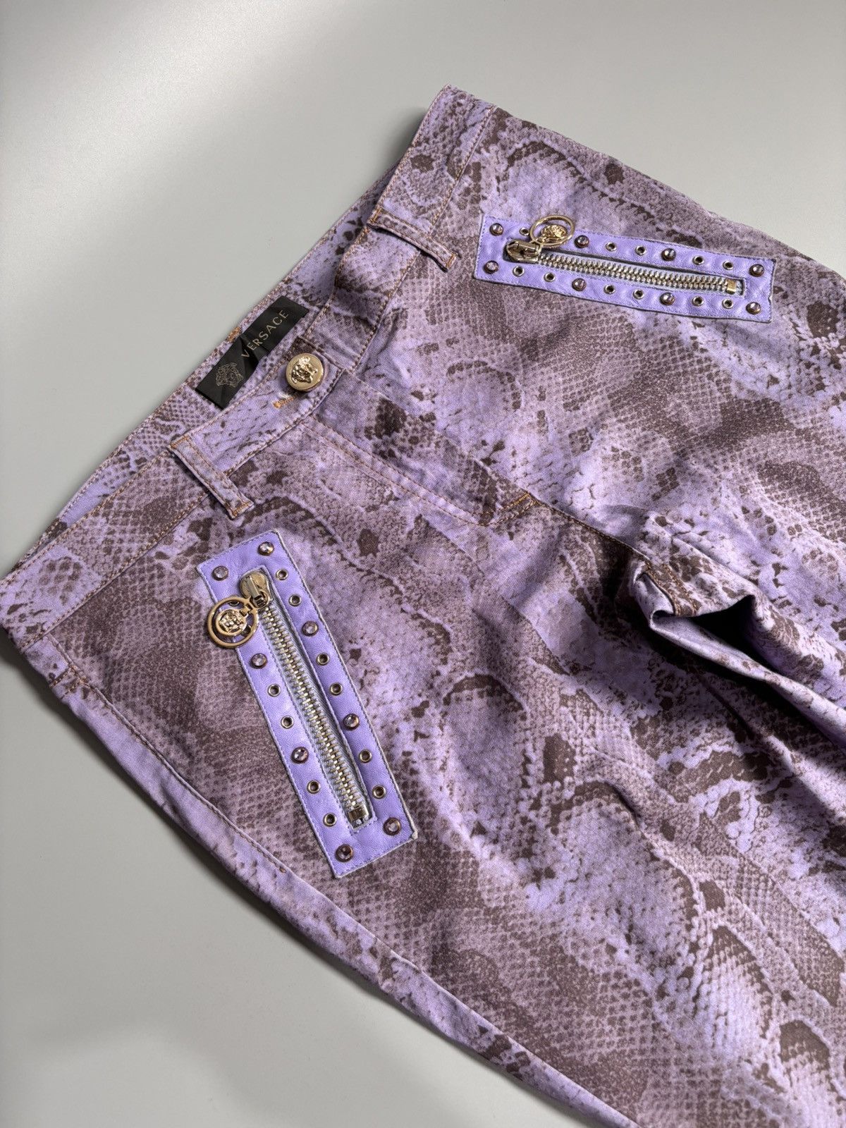 Versace Versace snake design jeans Size 31" - 3 Thumbnail