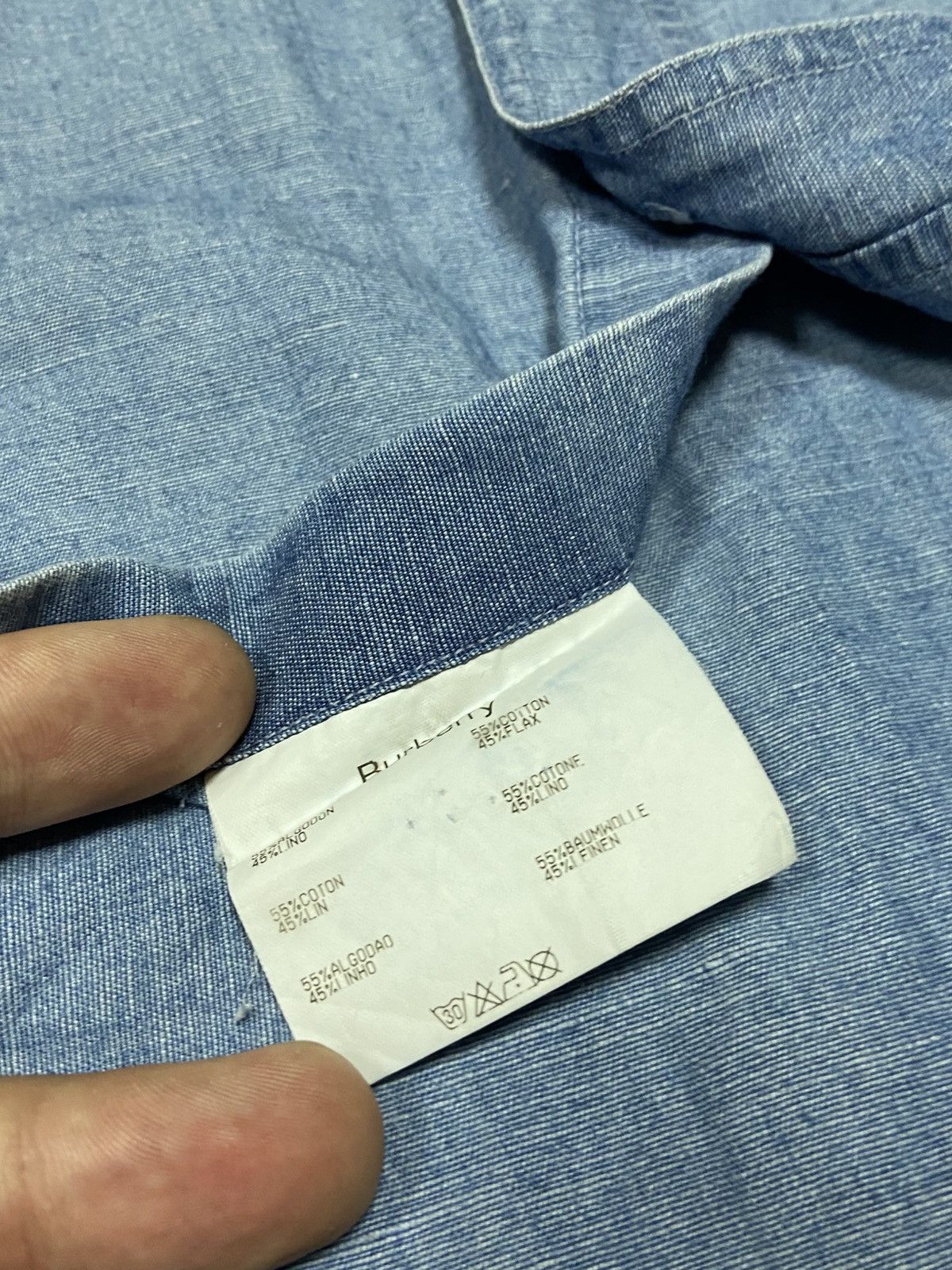 Burberry Burberry London linen denim multipocket shirt buttons Size US M / EU 48-50 / 2 - 4 Thumbnail