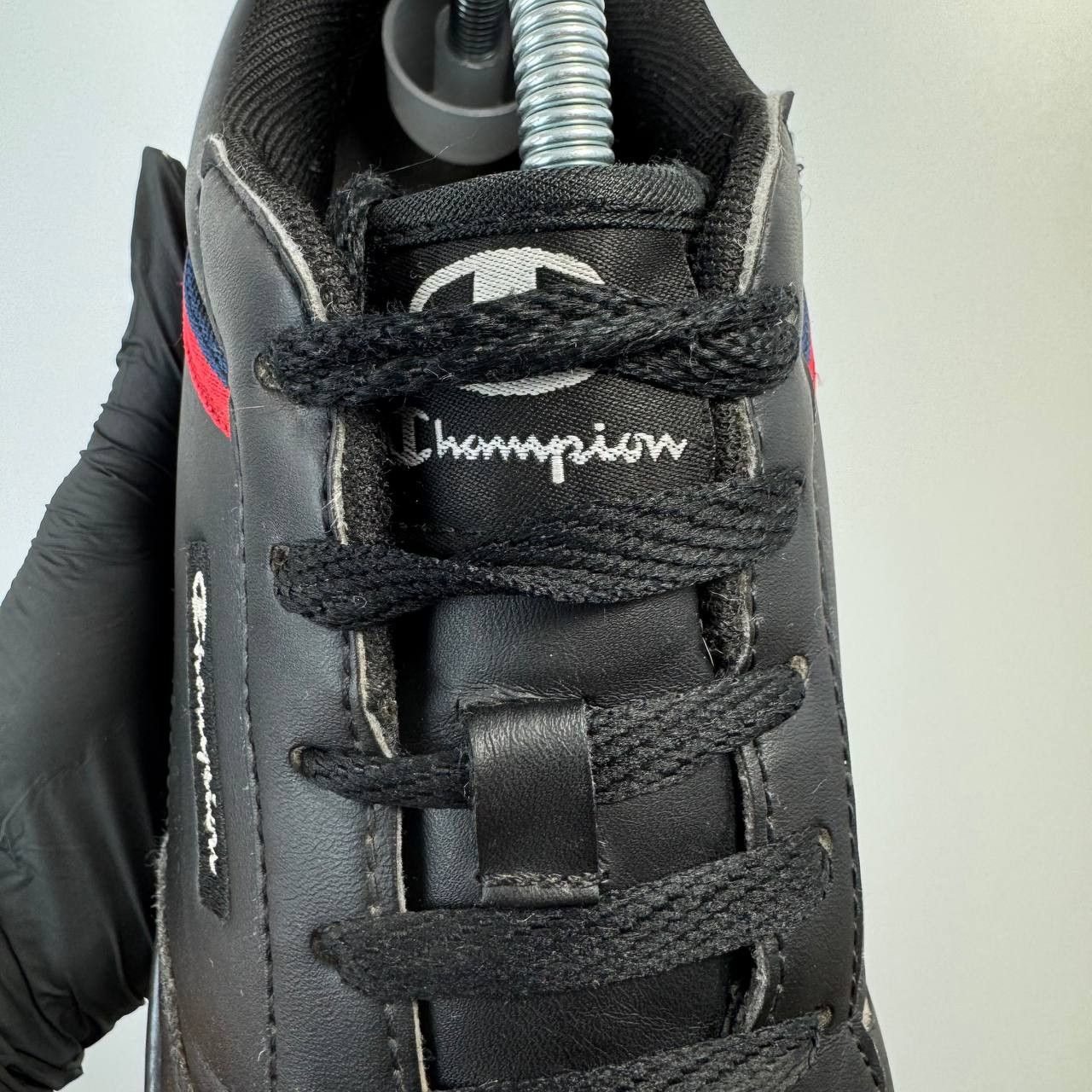 Champion Champion Black Leather Sneakers Mens Low Top Shoes EU 42 Size US 9 / EU 42 - 4 Thumbnail
