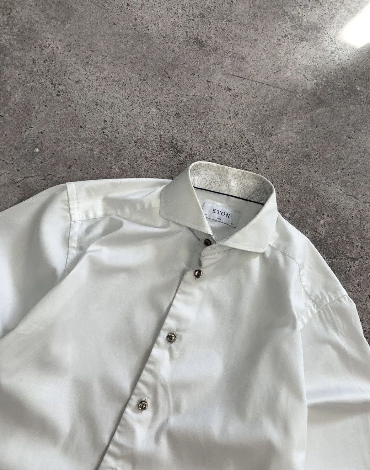 Eton Eton Vintage Shirt White Faded Size US M / EU 48-50 / 2 - 7 Thumbnail