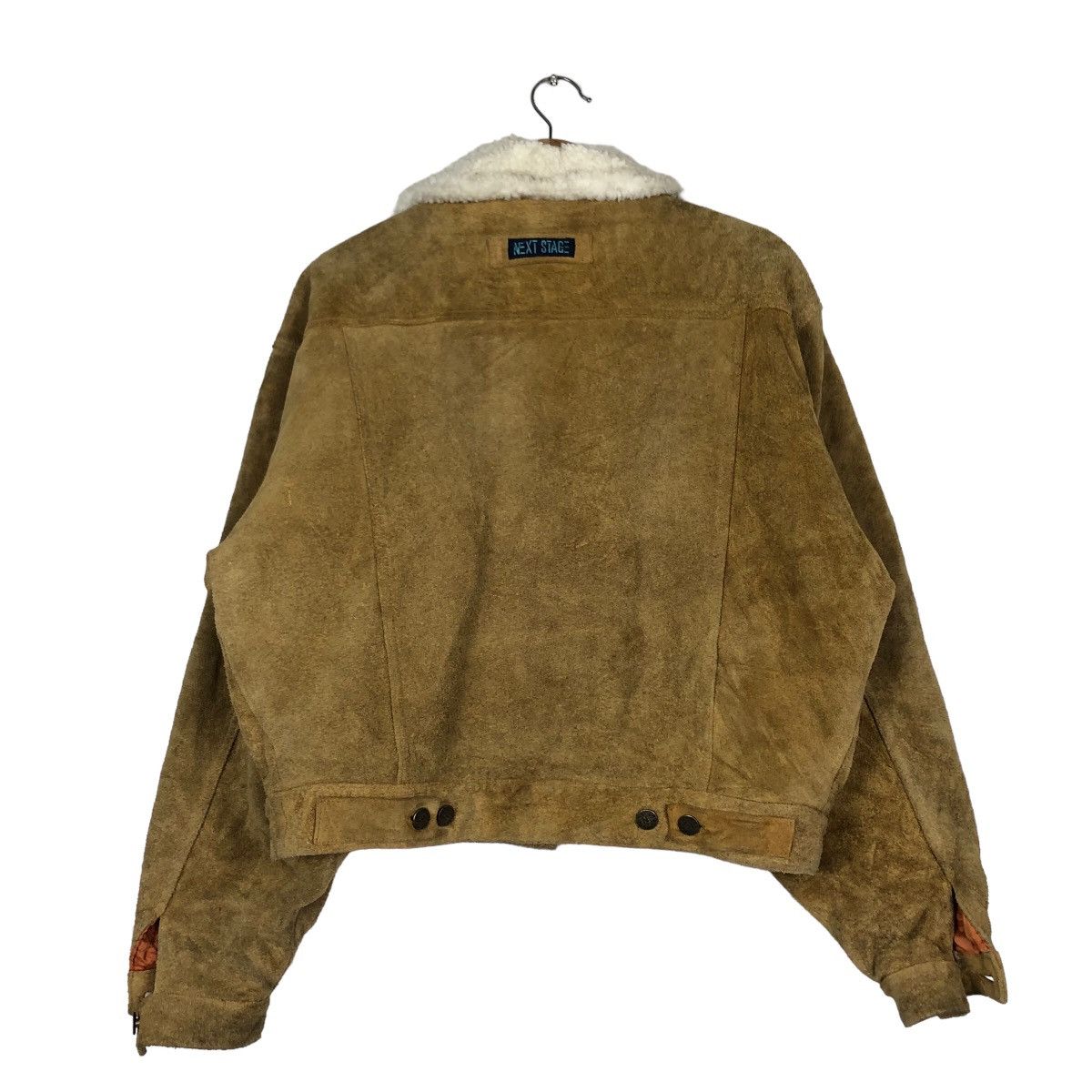 Issey Miyake 🔥Vintage Cropped Biker Leather Jacket Next Stage Sherpa Size US M / EU 48-50 / 2 - 8 Thumbnail