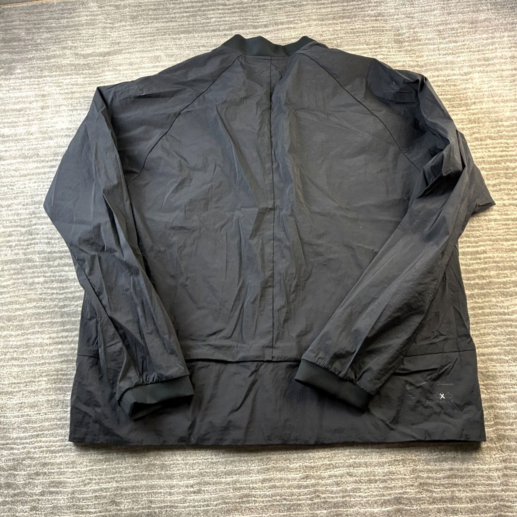 Nike Nike Jacket XL Black Bomber Jersey Nylon Full Zip Hooded Pockets Logo 90s Retro Sports Outdoor Mens Size US XL / EU 56 / 4 - 2 Thumbnail