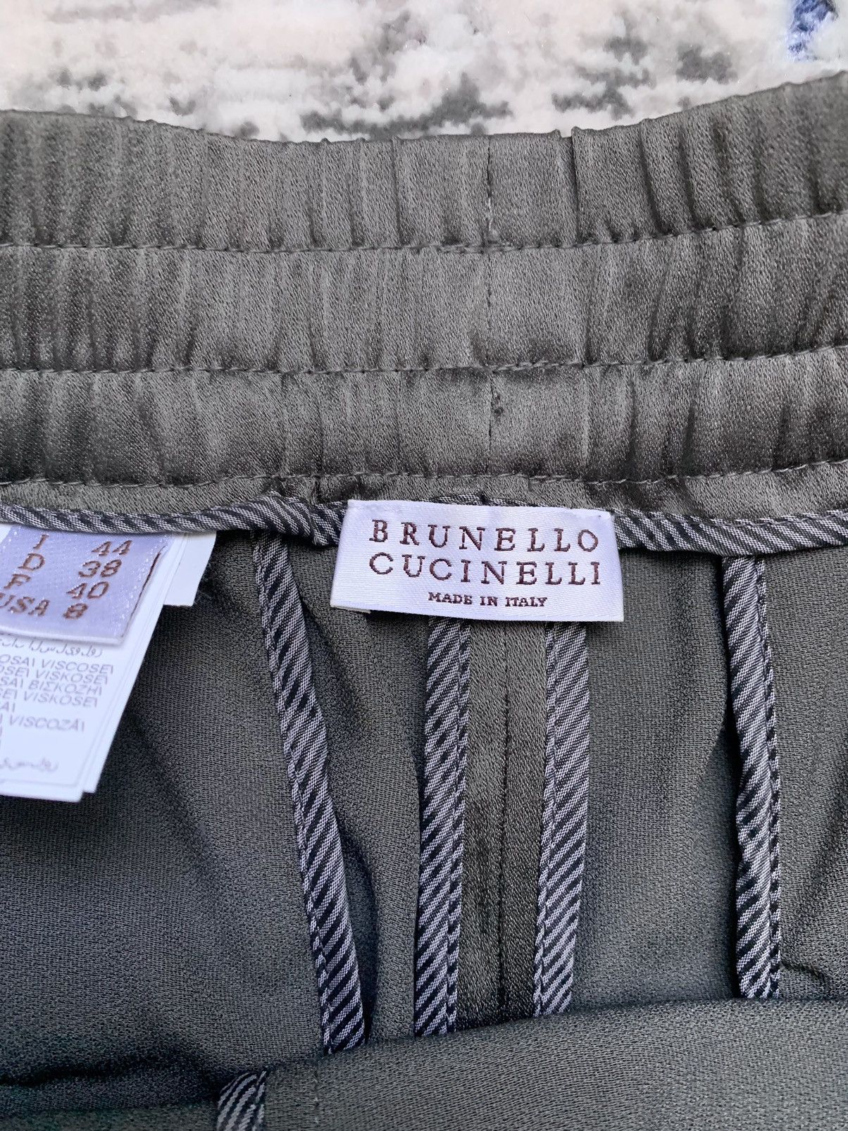 Brunello Cucinelli Brunello Cucinelli Track Stripe Pull-On Silk Pant Size 30" / US 8 / IT 44 - 15 Thumbnail
