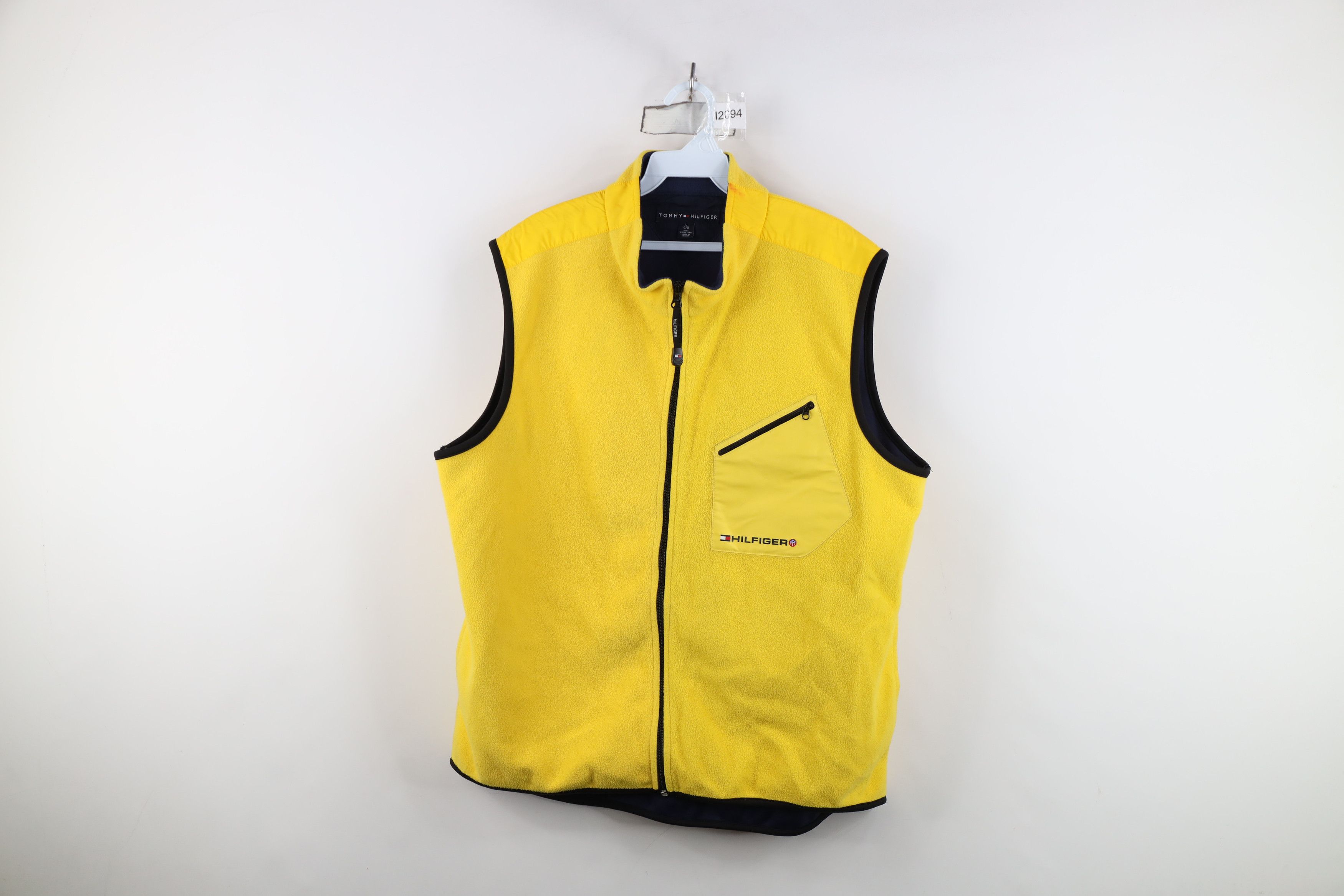 Tommy Hilfiger Vintage Tommy Hilfiger Full Zip Fleece Vest Jacket Yellow Size US L / EU 52-54 / 3 - 1 Thumbnail