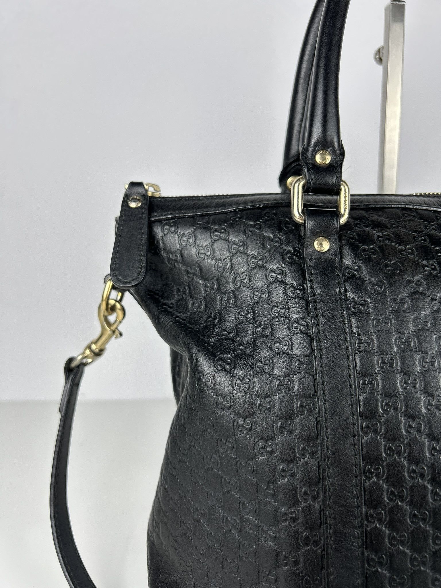 Gucci Gucci microguccissima black leather top zip handbag Size ONE SIZE - 8 Thumbnail