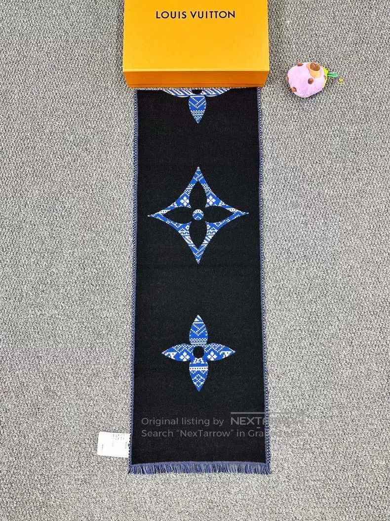Louis Vuitton Louis Vuitton Black and blue color-matching large logo dou Size ONE SIZE - 2 Thumbnail